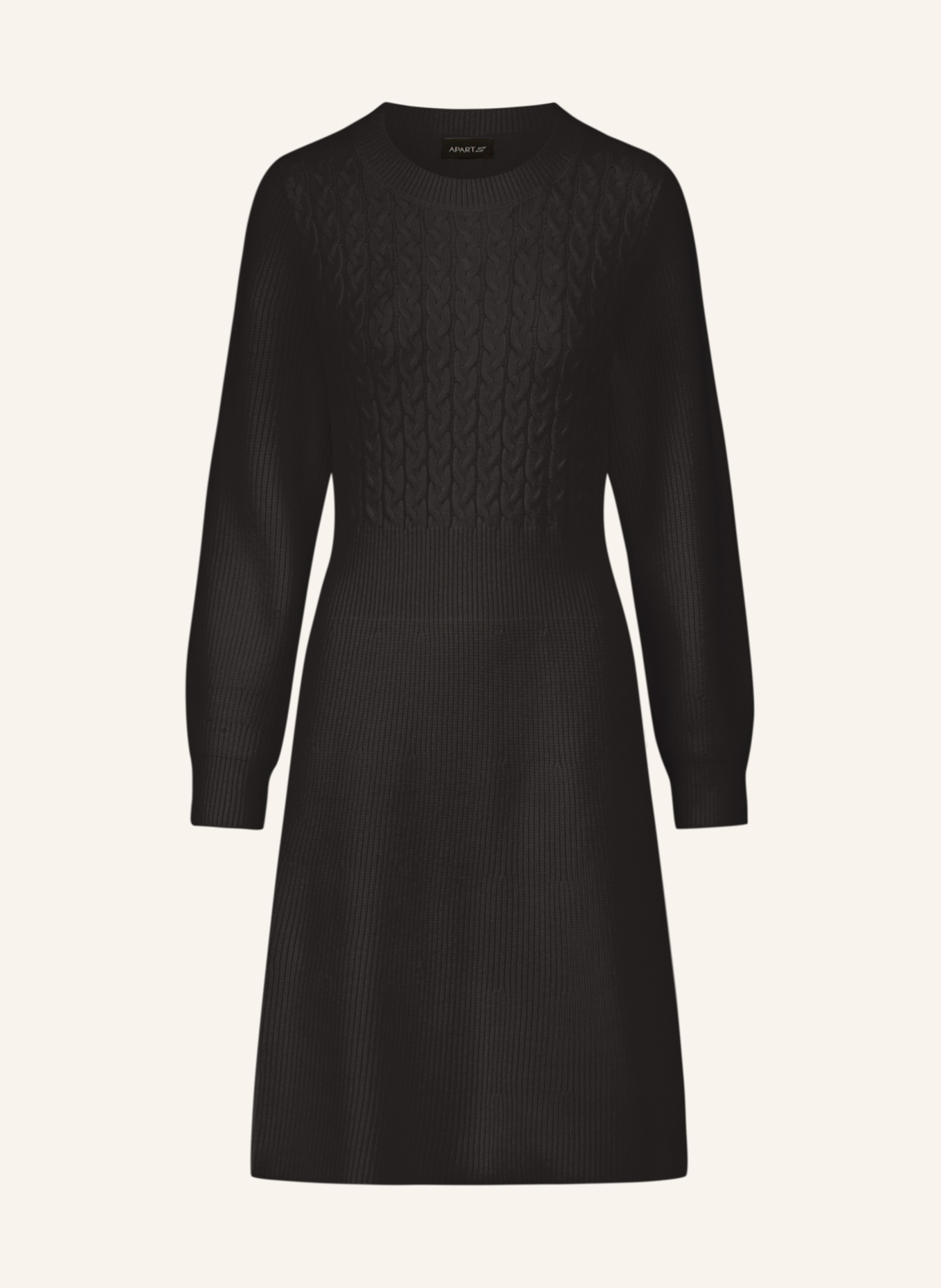 APART Strickkleid: SCHWARZ