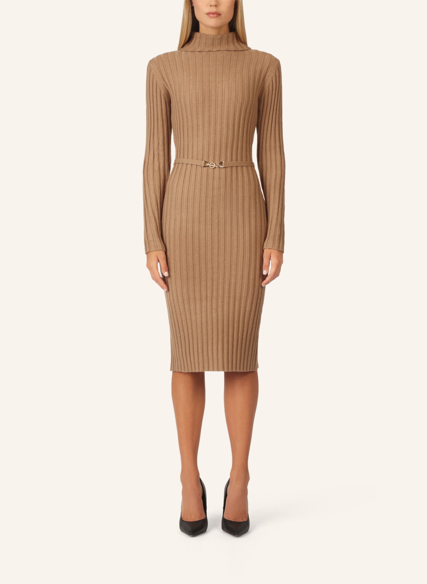 APART Midistrickkleid: CAMEL