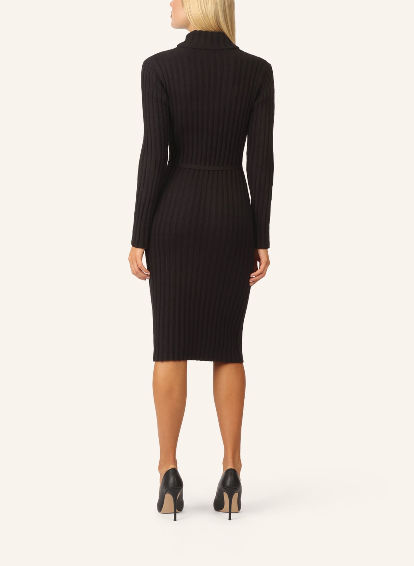 APART Midistrickkleid: SCHWARZ