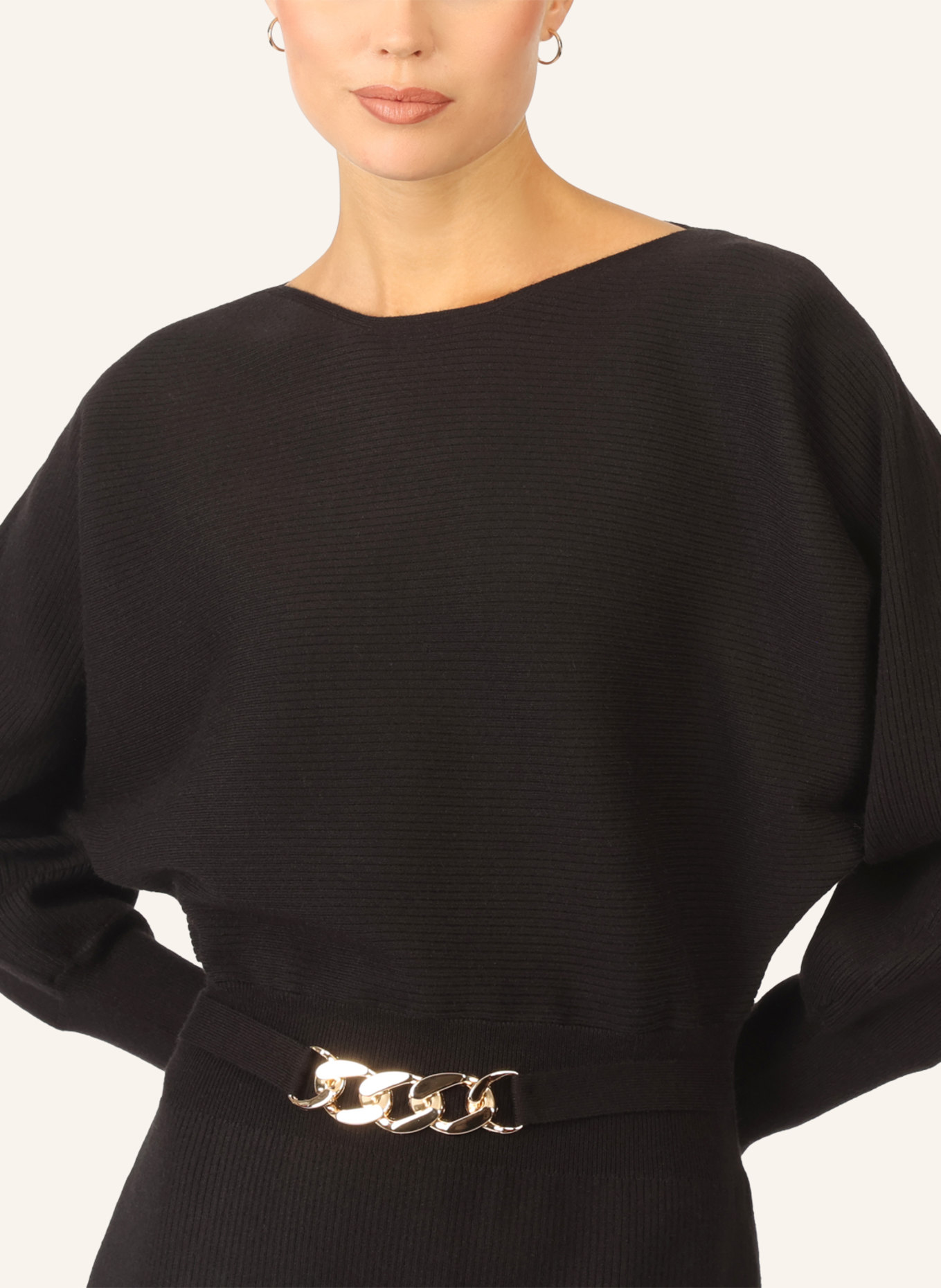 APART Strickkleid: SCHWARZ