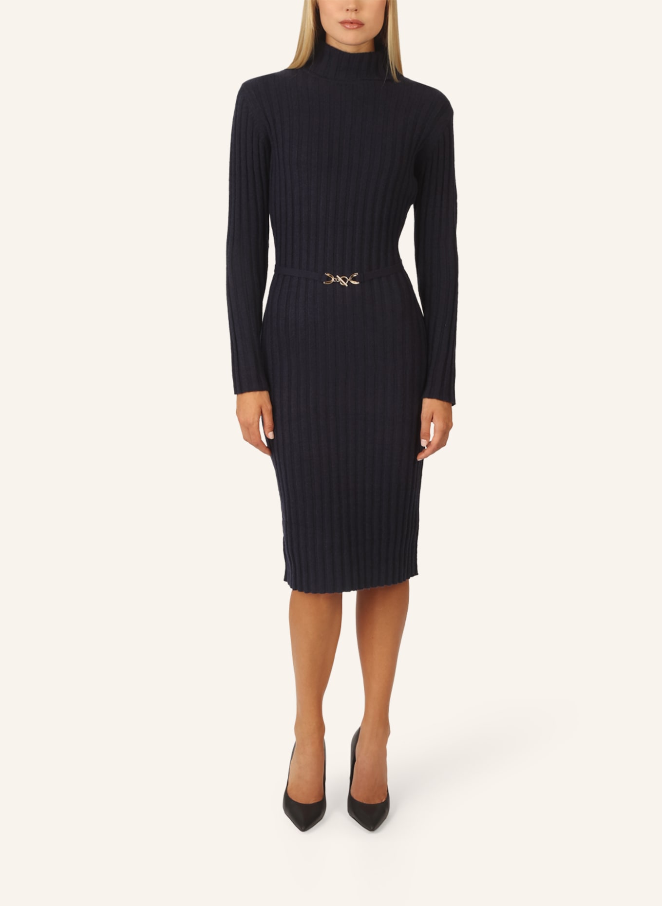 APART Midistrickkleid: DUNKELBLAU