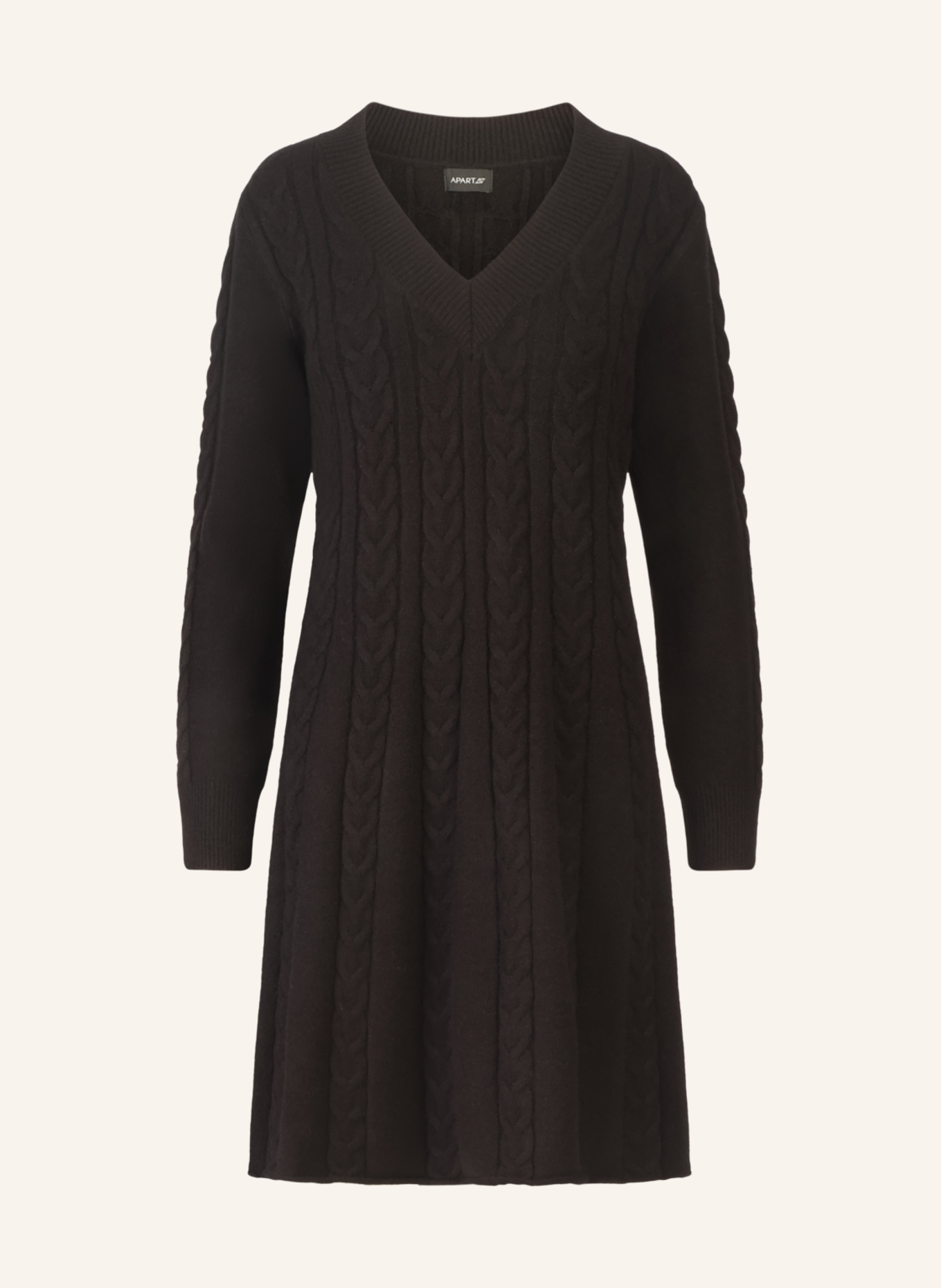 APART Strickkleid: SCHWARZ