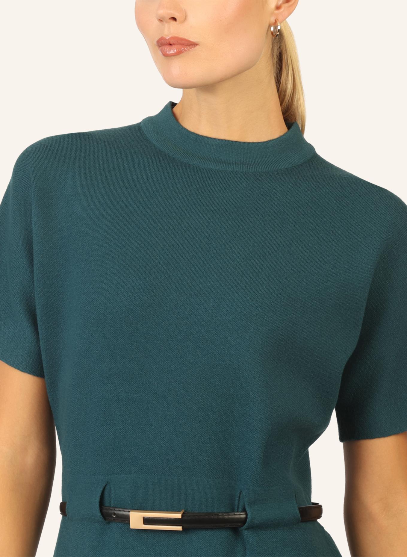 APART Strickkleid mit Gürtel: DUNKELGRÜN