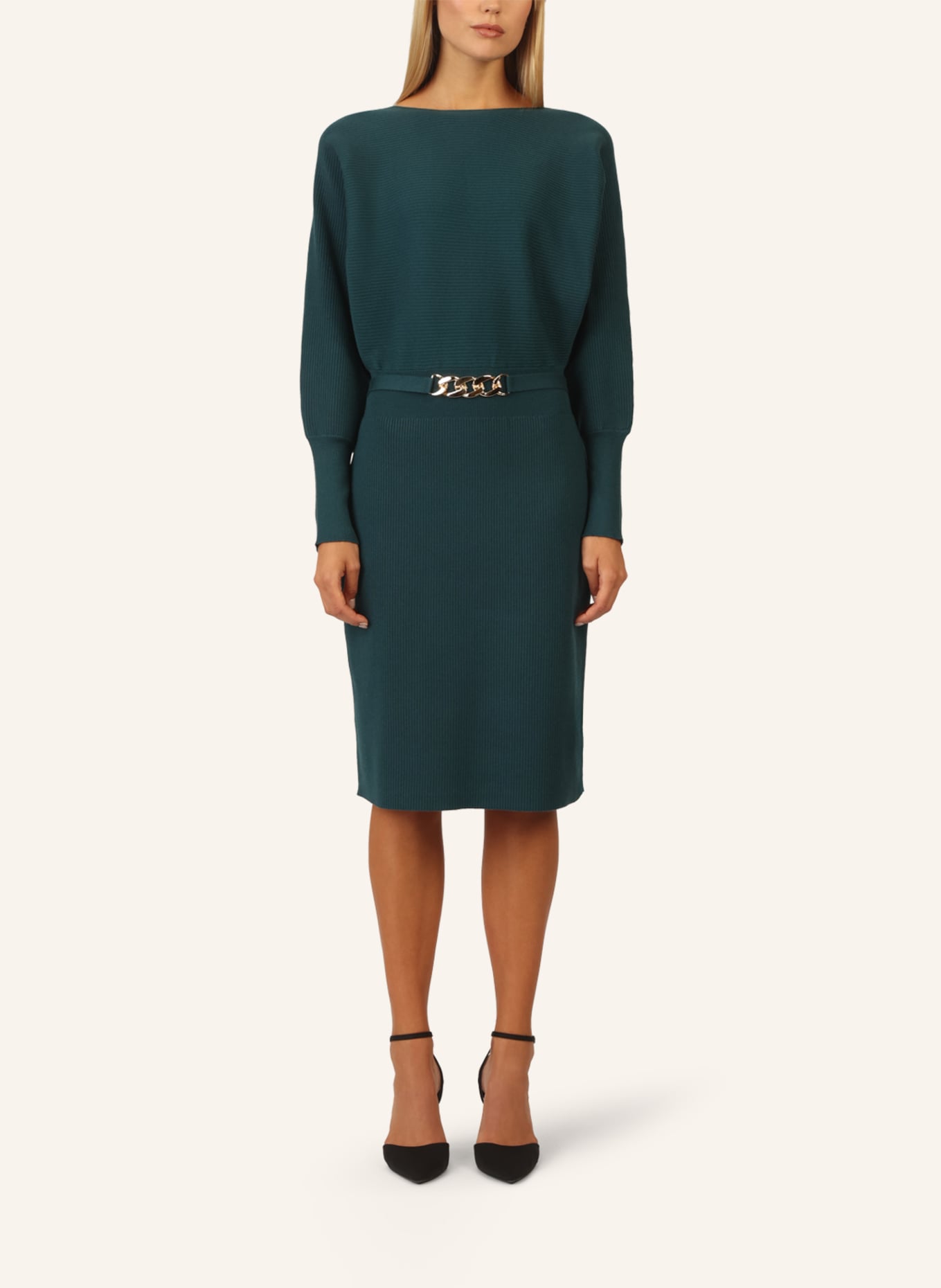 APART Strickkleid: DUNKELGRÜN