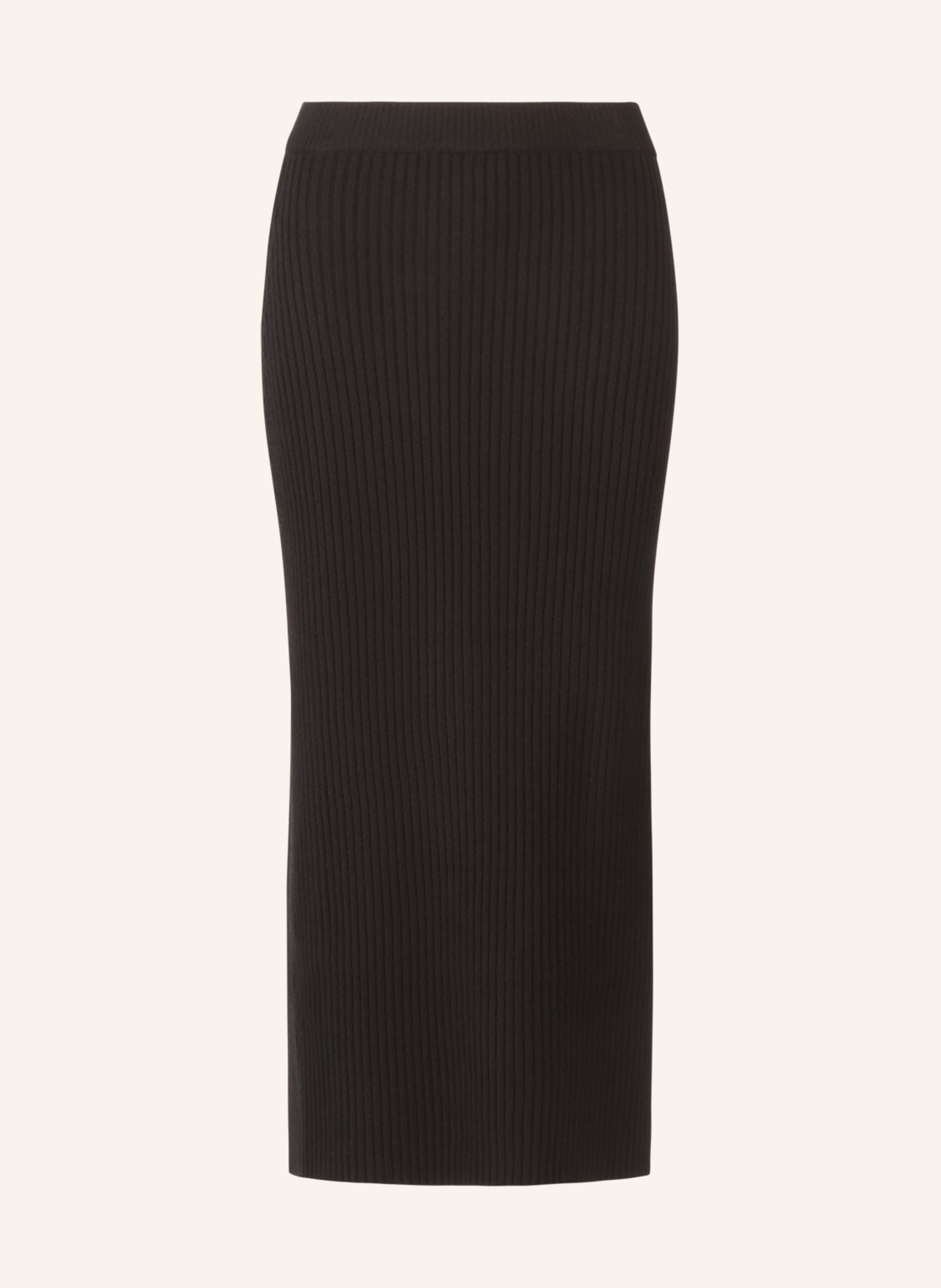 APART Rippenstrickrock: SCHWARZ