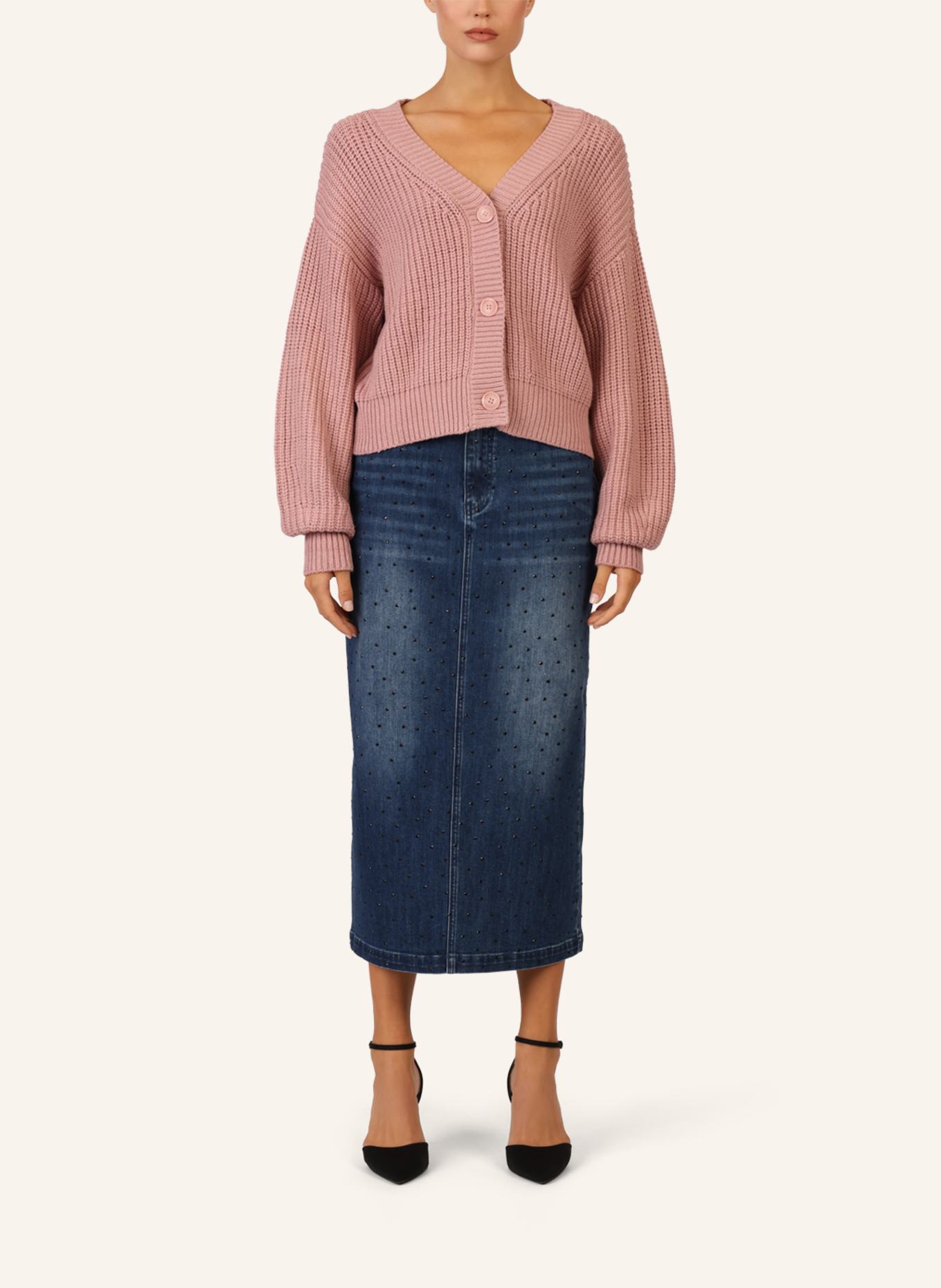 APART Oversized Strickjacke: HELLLILA