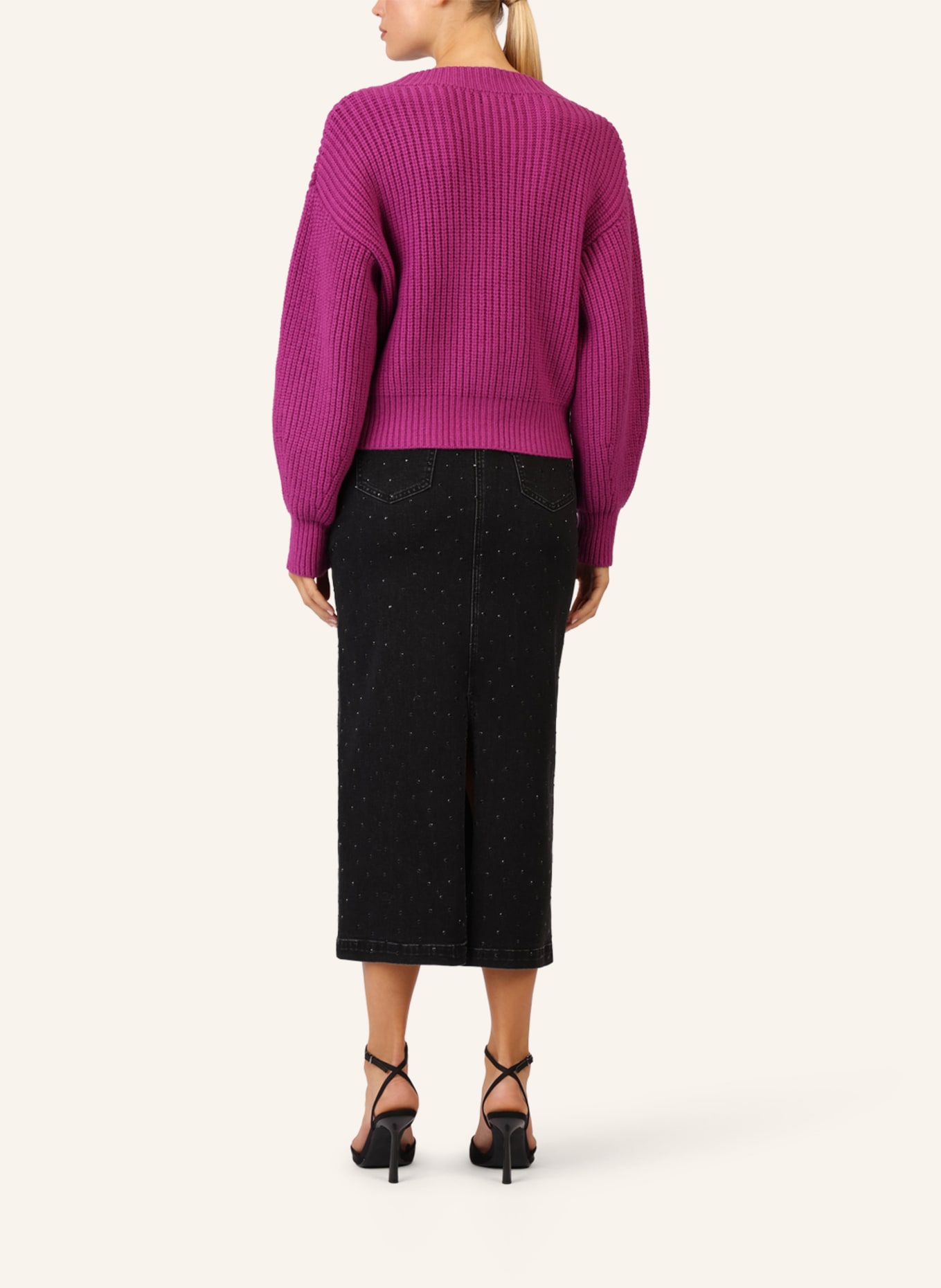 APART Oversized Strickjacke: LILA