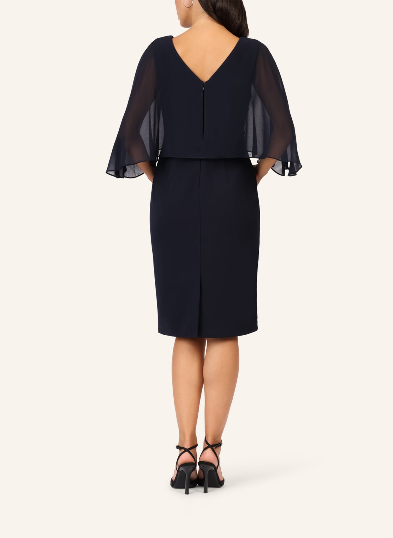 APART Kleid mit Chiffoncape: DUNKELBLAU