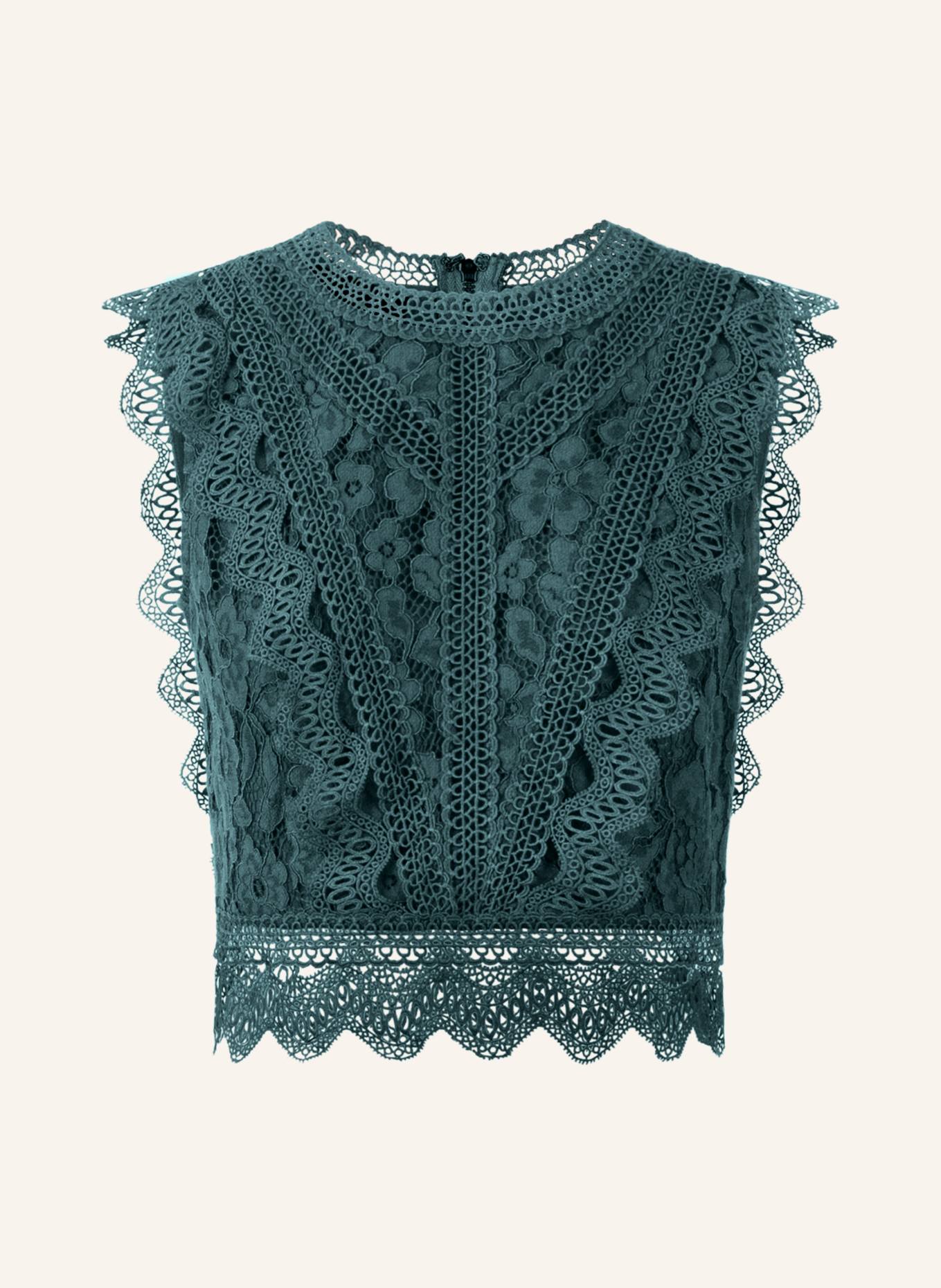 APART Blusentop aus Spitze: DUNKELGRÜN