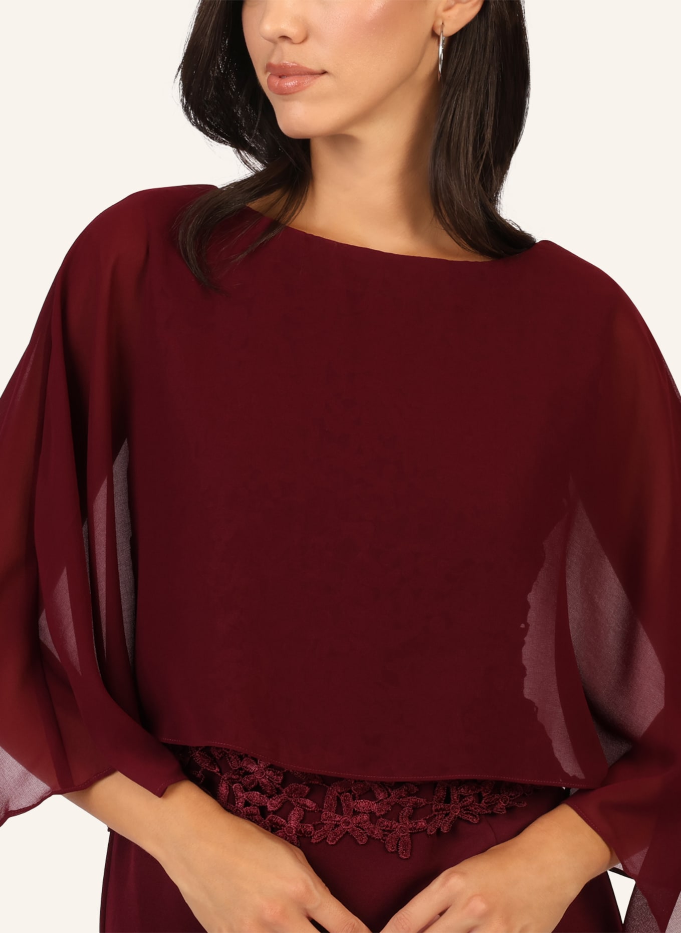 APART Kleid mit Chiffoncape: ROT