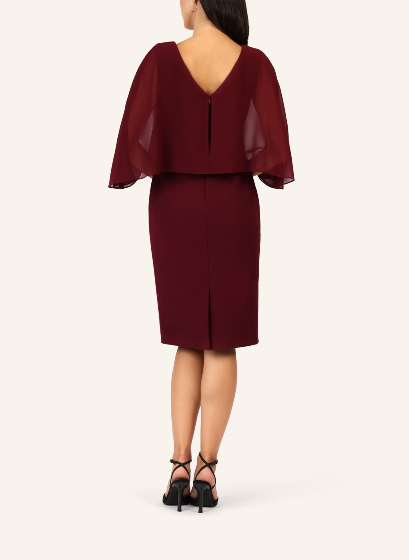 APART Kleid mit Chiffoncape: ROT