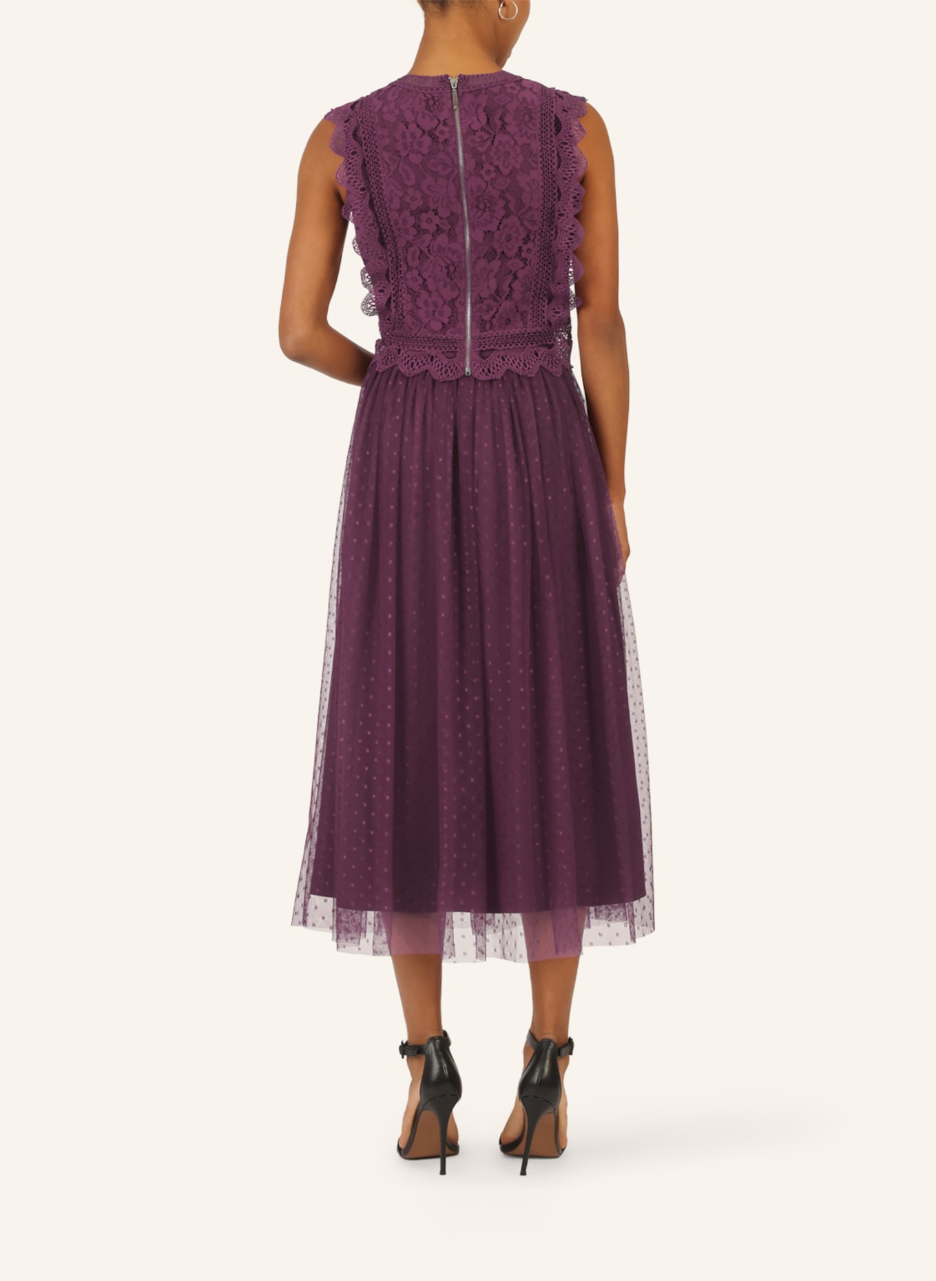 APART Blusentop aus Spitze: DUNKELLILA