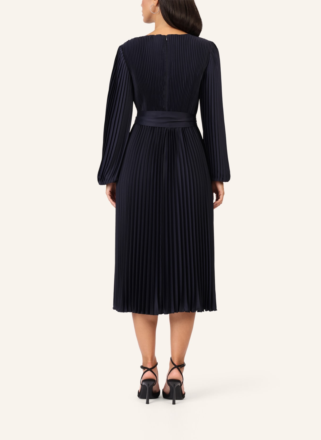 APART Midi Plisseekleid: DUNKELBLAU