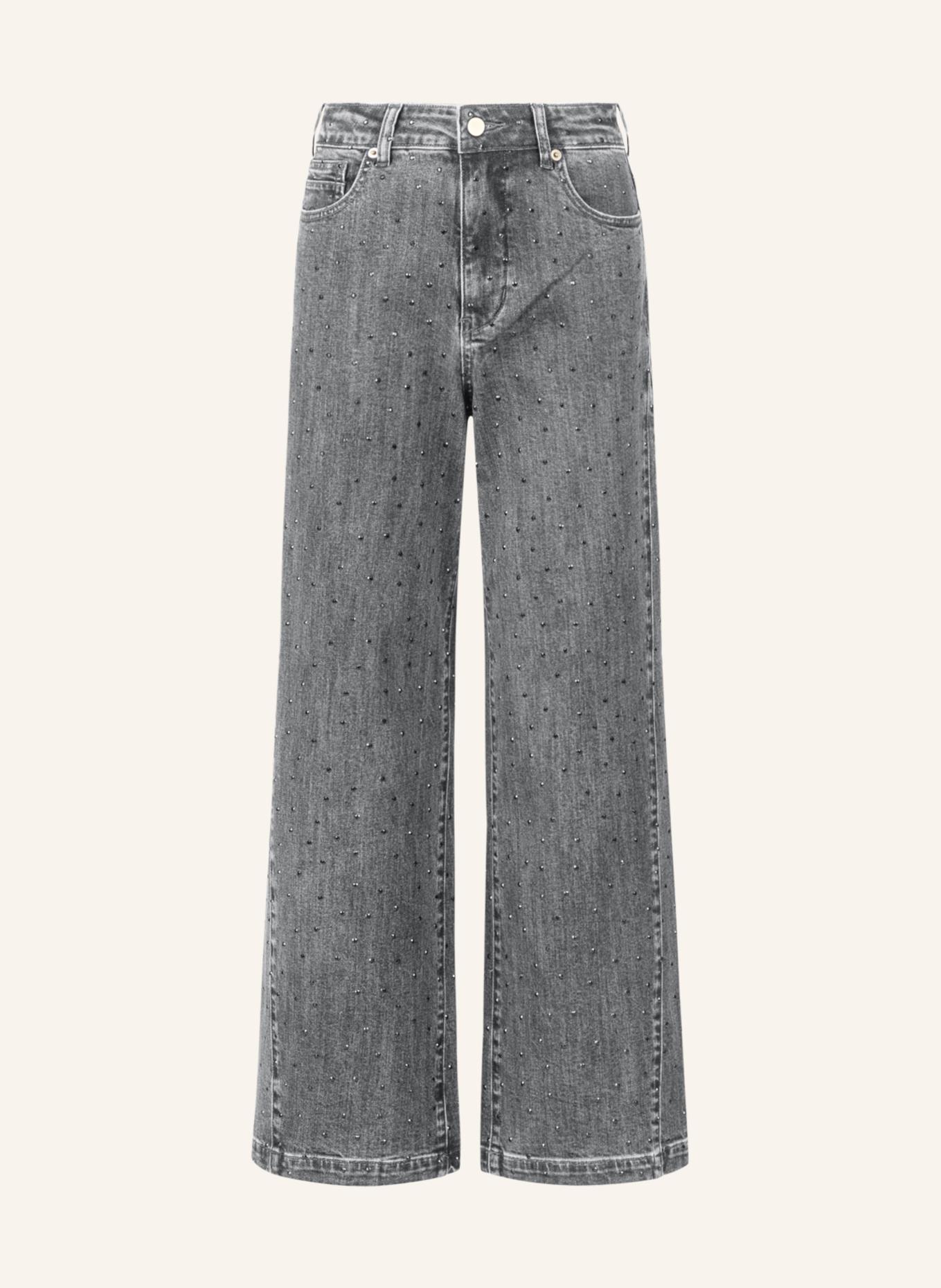 APART Weite Jeans mit Kristallsteinen: GRAU