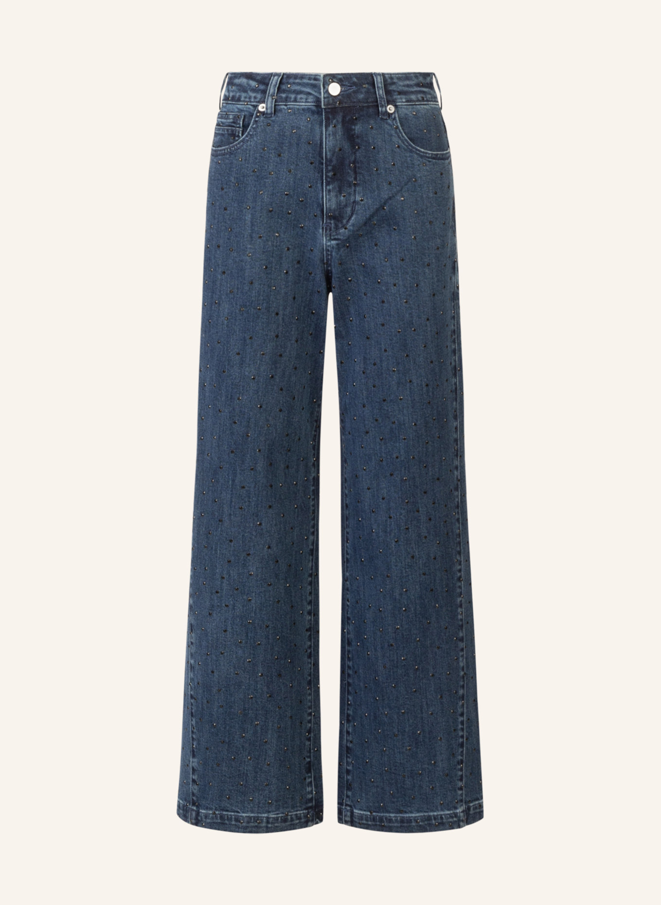 APART Weite Jeans mit Kristallsteinen: BLAU