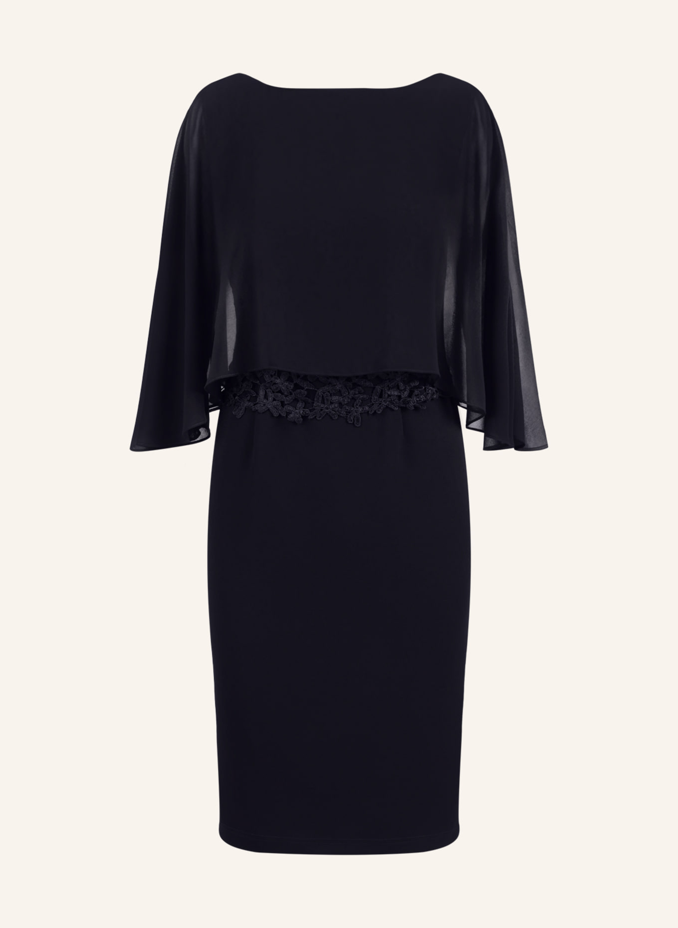 APART Kleid mit Chiffoncape: DUNKELBLAU