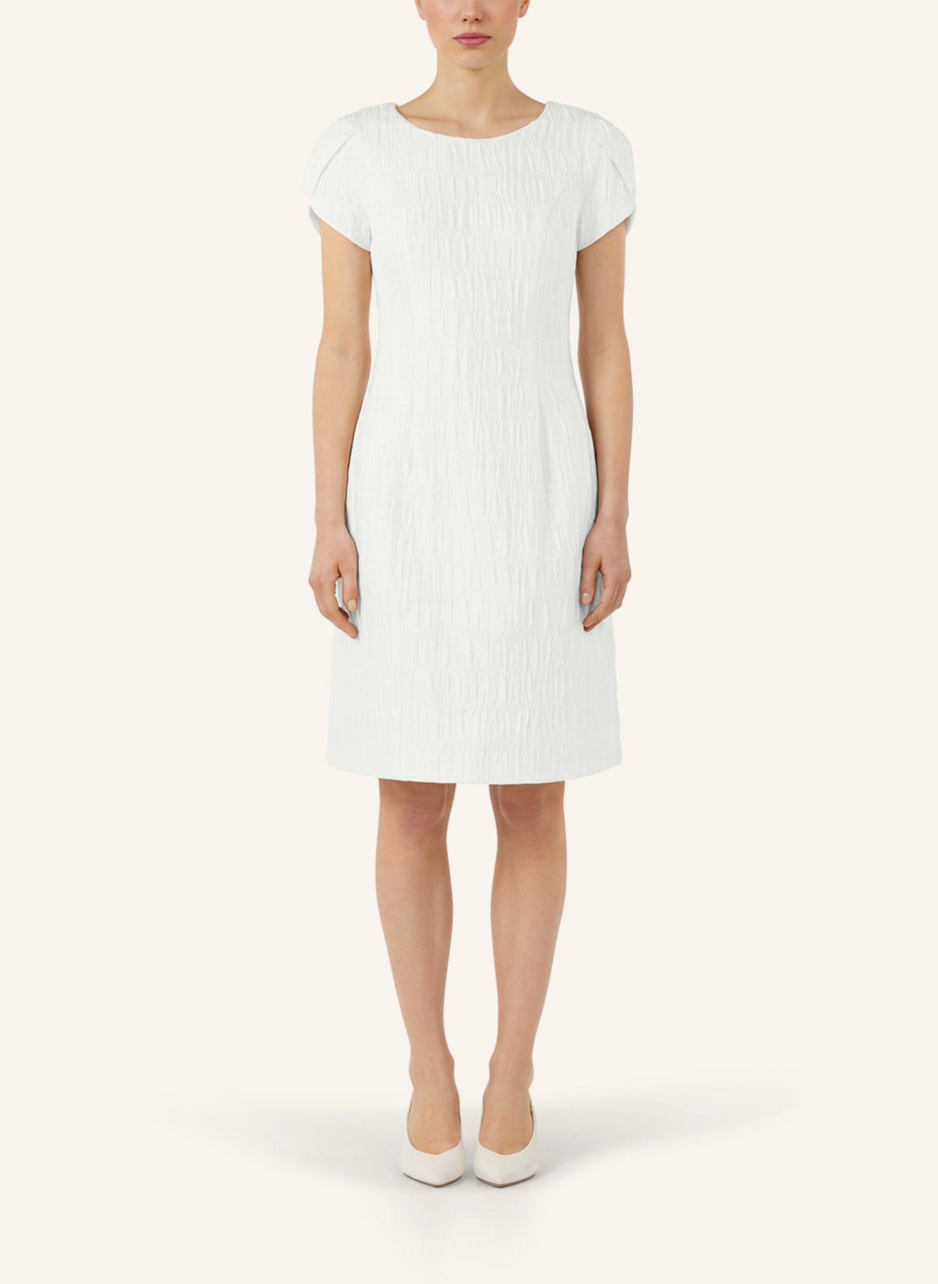 APART Kurzes Jacquardkleid: CREME