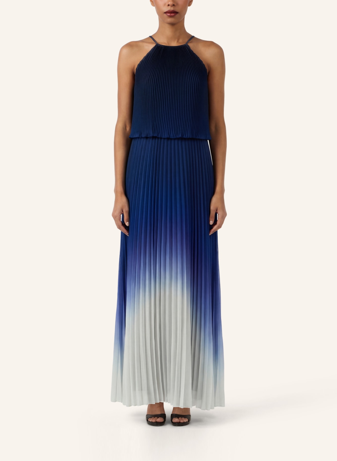 APART Langes Chiffonkleid: DUNKELBLAU