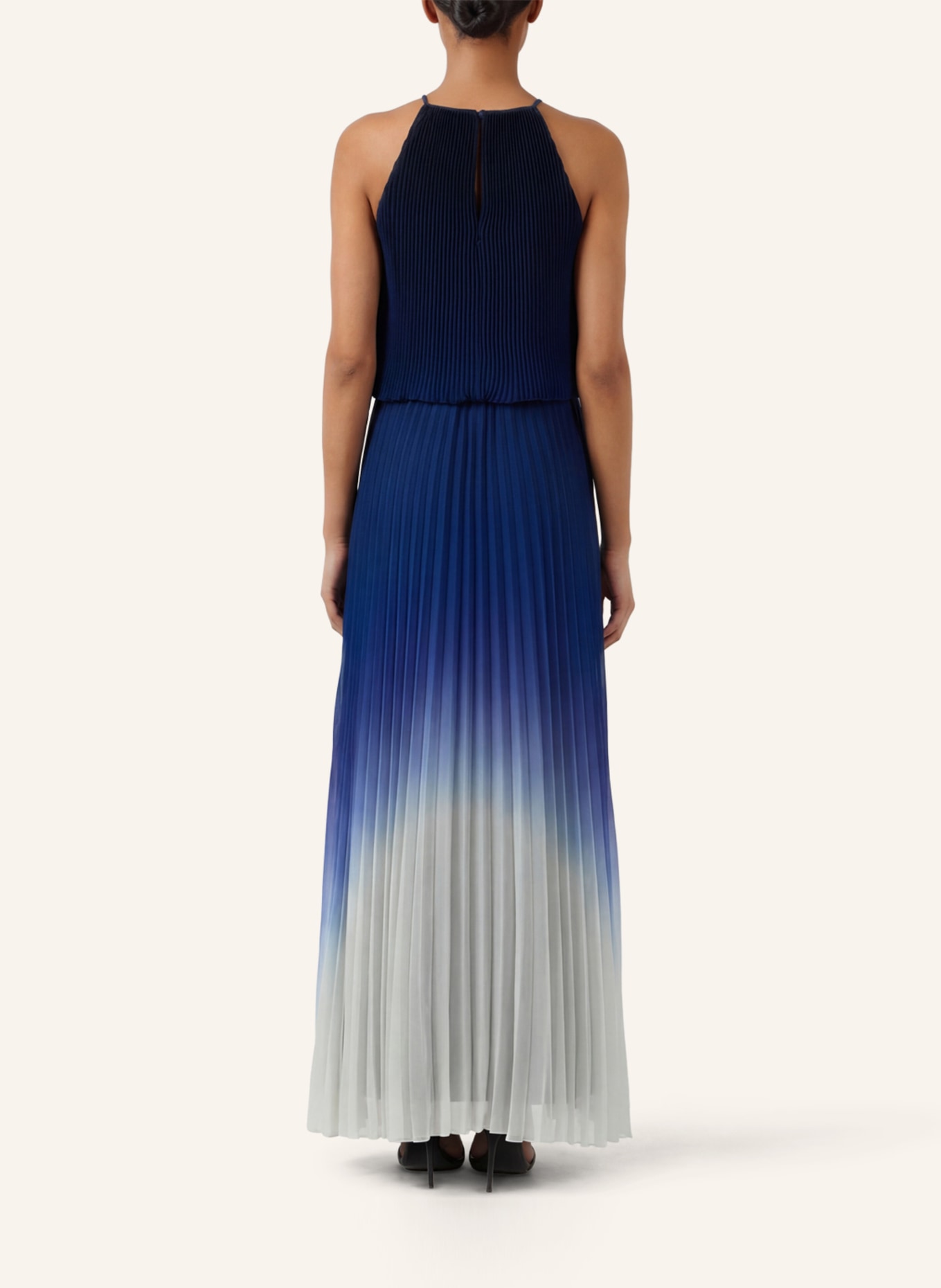 APART Langes Chiffonkleid: DUNKELBLAU