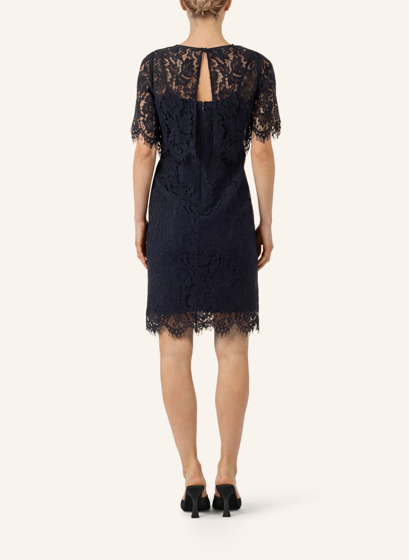 APART Spitzenkleid mit Spitzenjacke: DUNKELBLAU