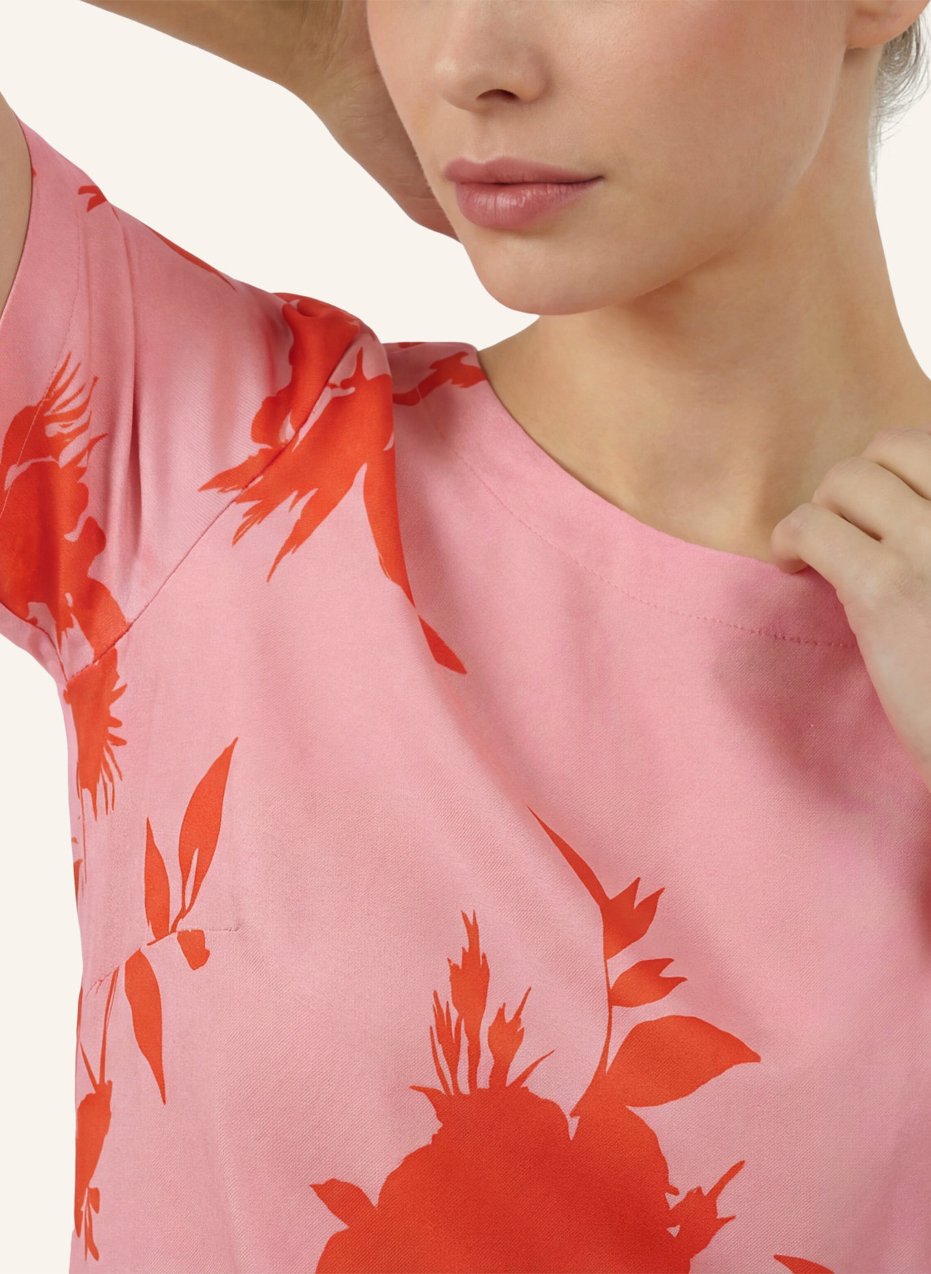 APART Jerseykleid: PINK/ ORANGE