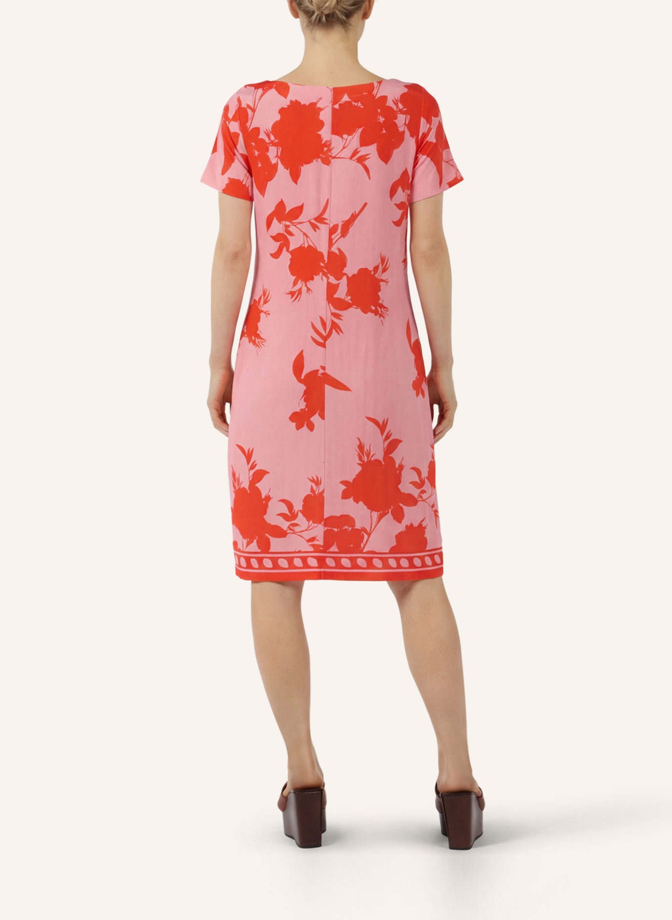 APART Jerseykleid: PINK/ ORANGE