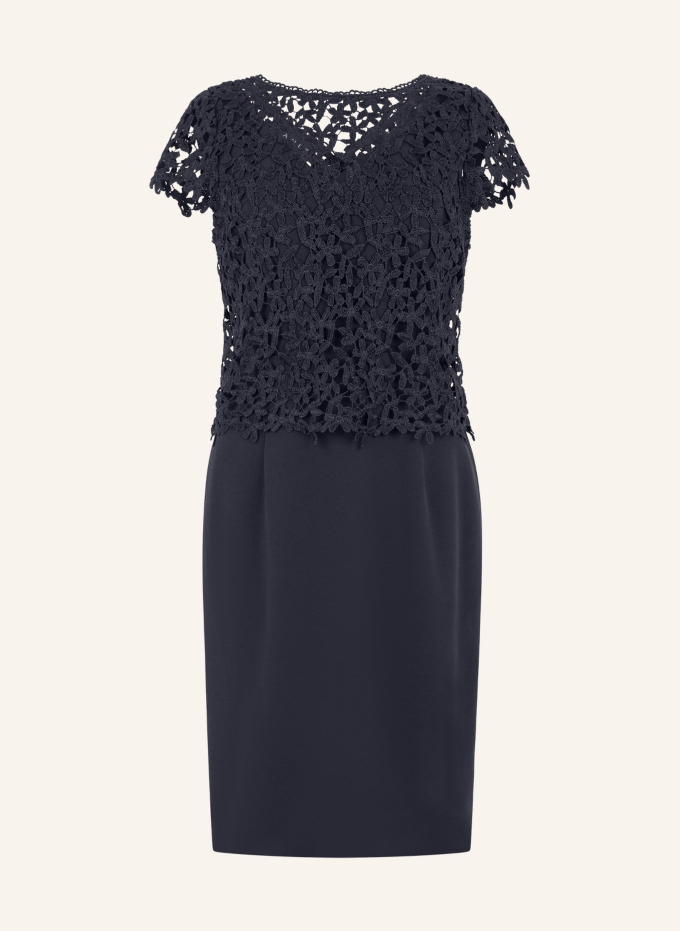 APART Etuikleid mit Spitzenjäckchen: DUNKELBLAU