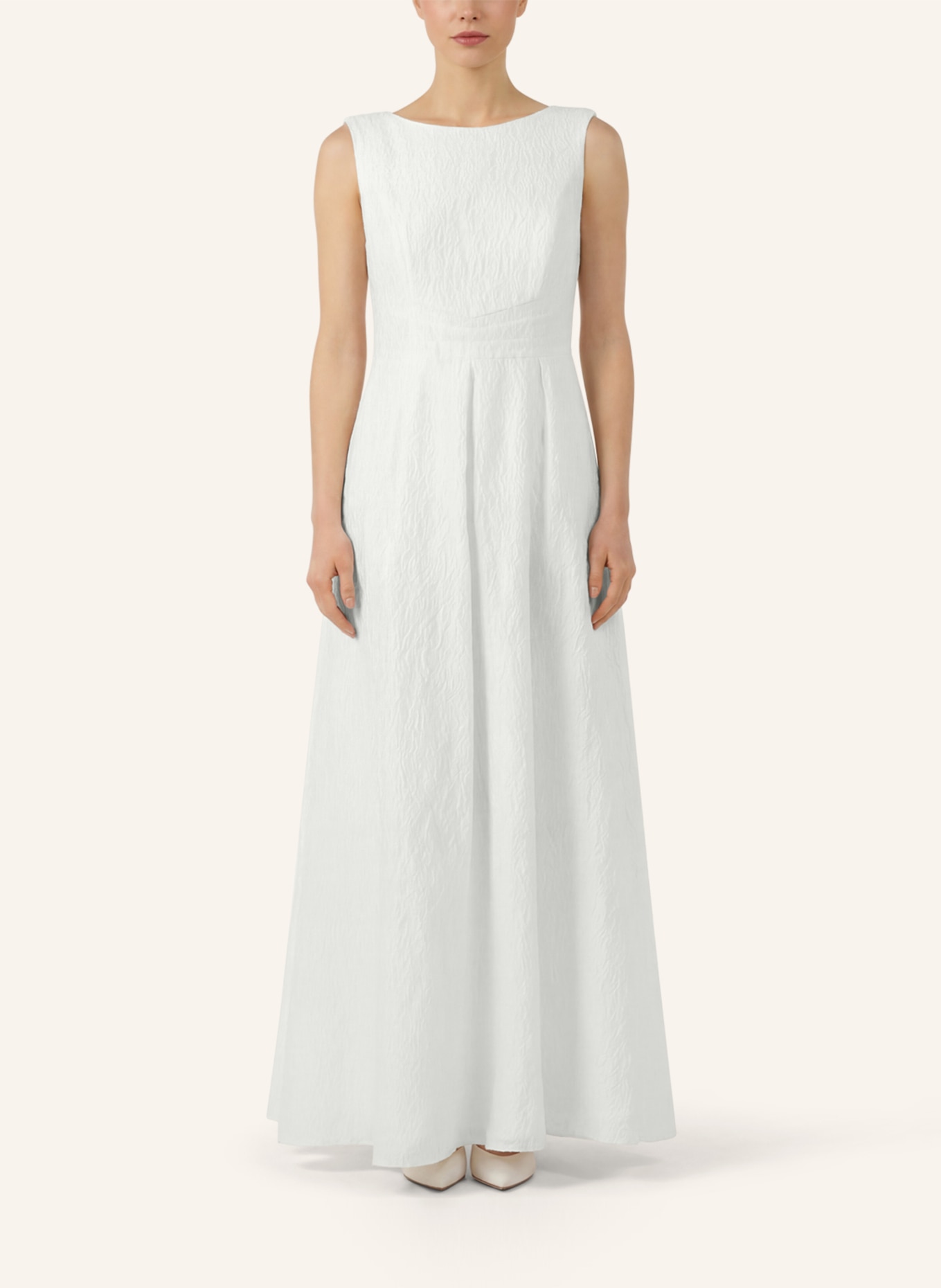 APART Langes Jacquardkleid: CREME