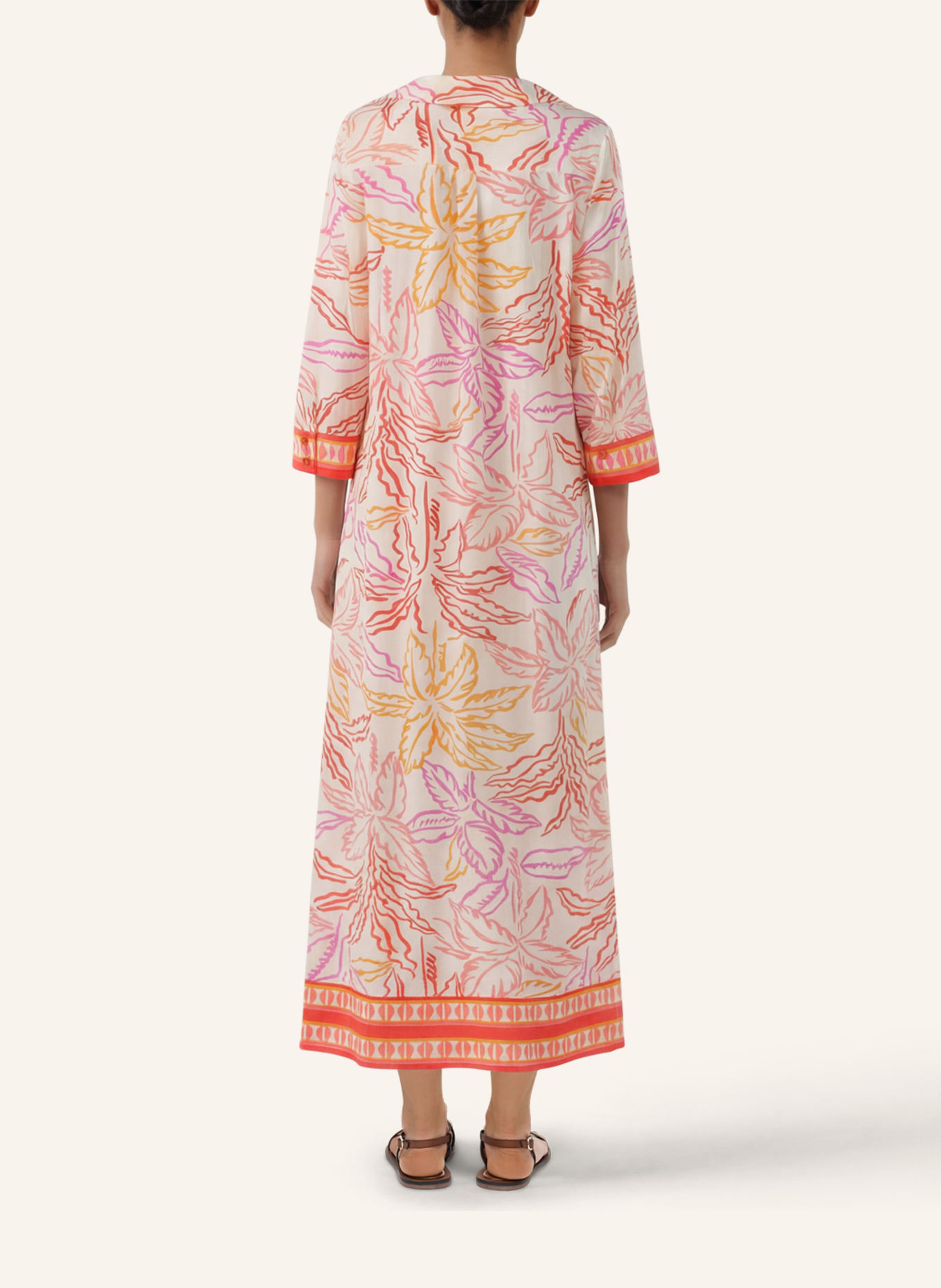 APART Langes Jerseykleid: CREME/ NUDE