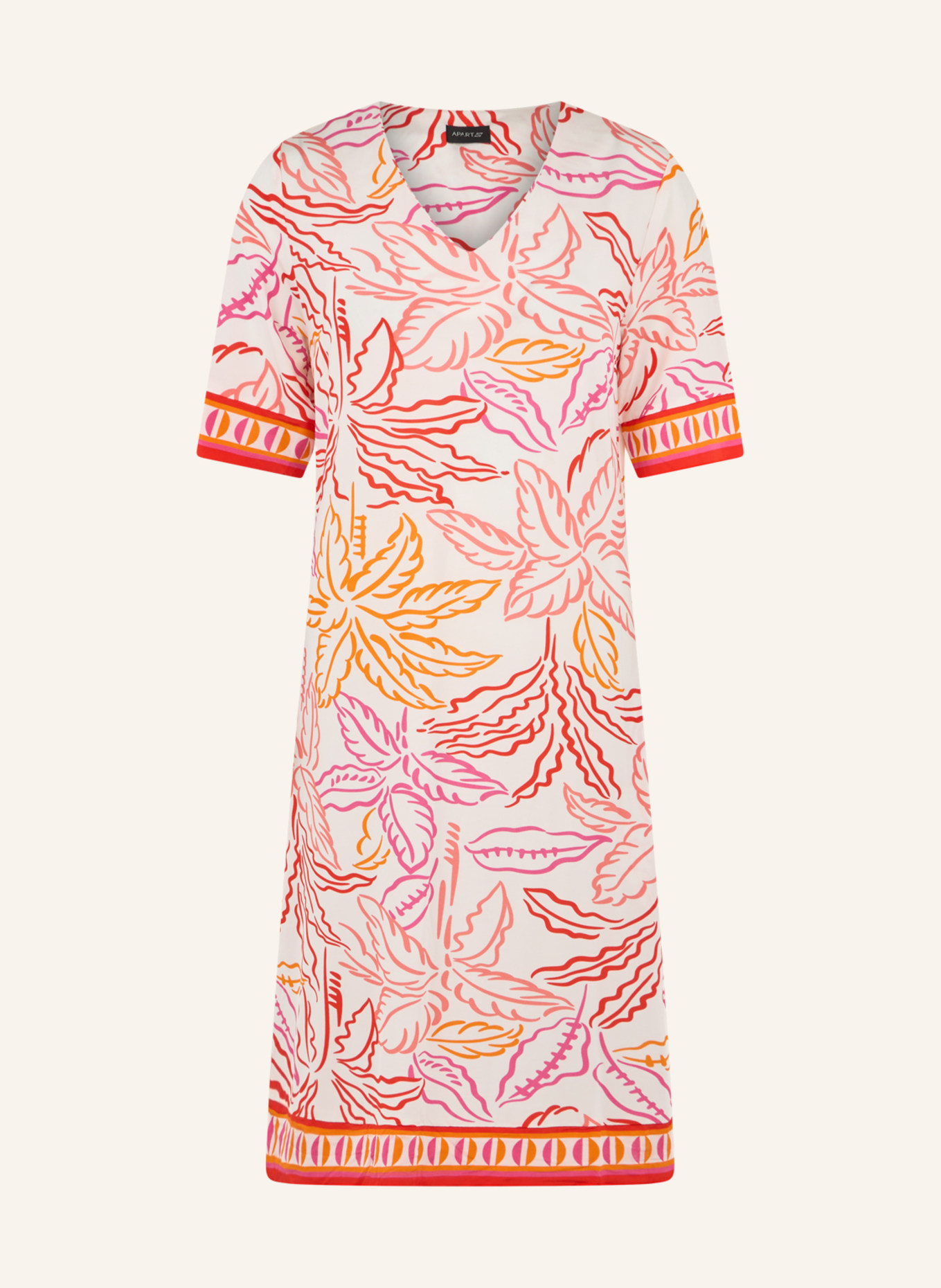 APART Jerseykleid: CREME/ NUDE