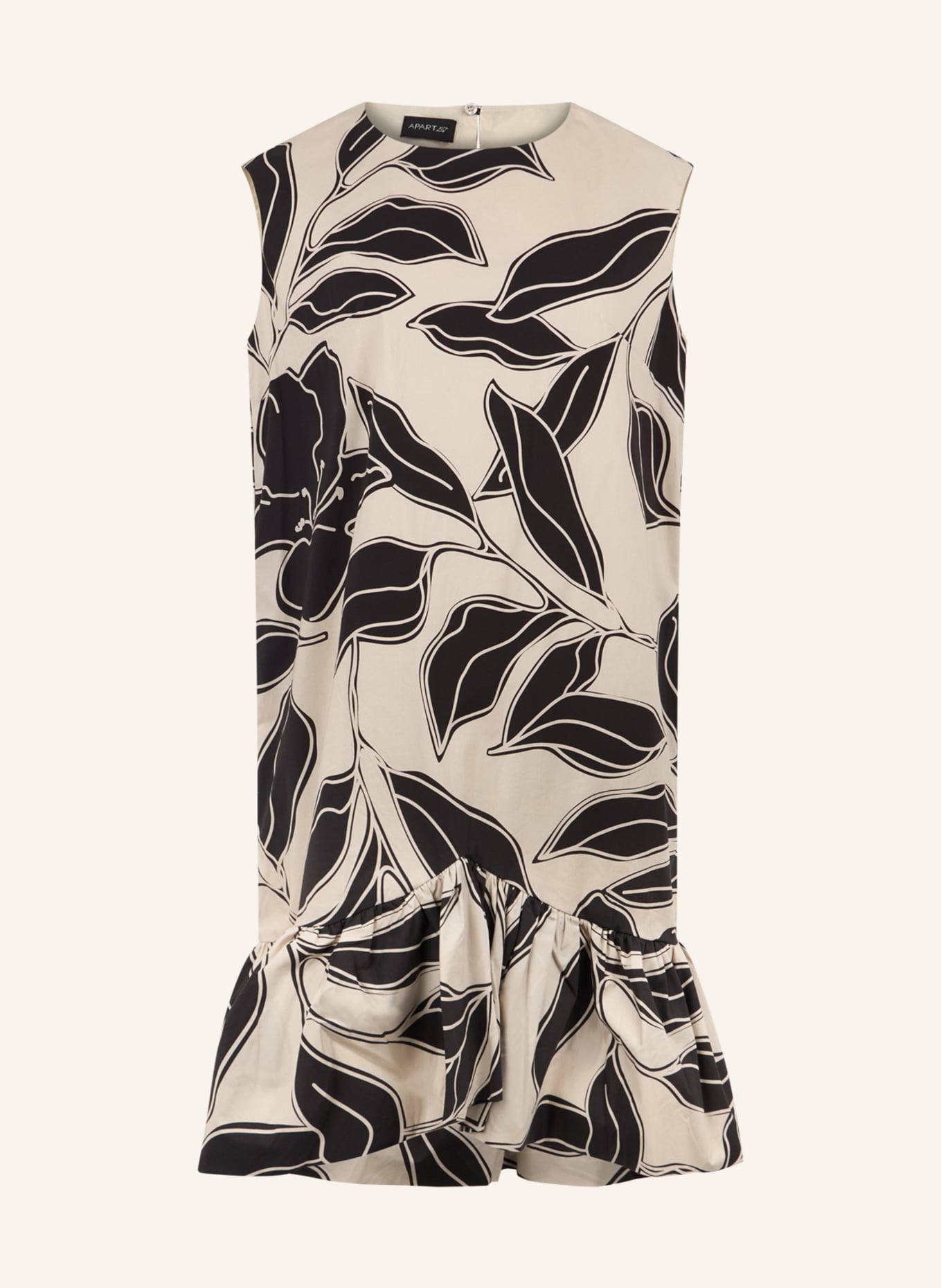 APART Kurzes Kleid: BEIGE/ SCHWARZ