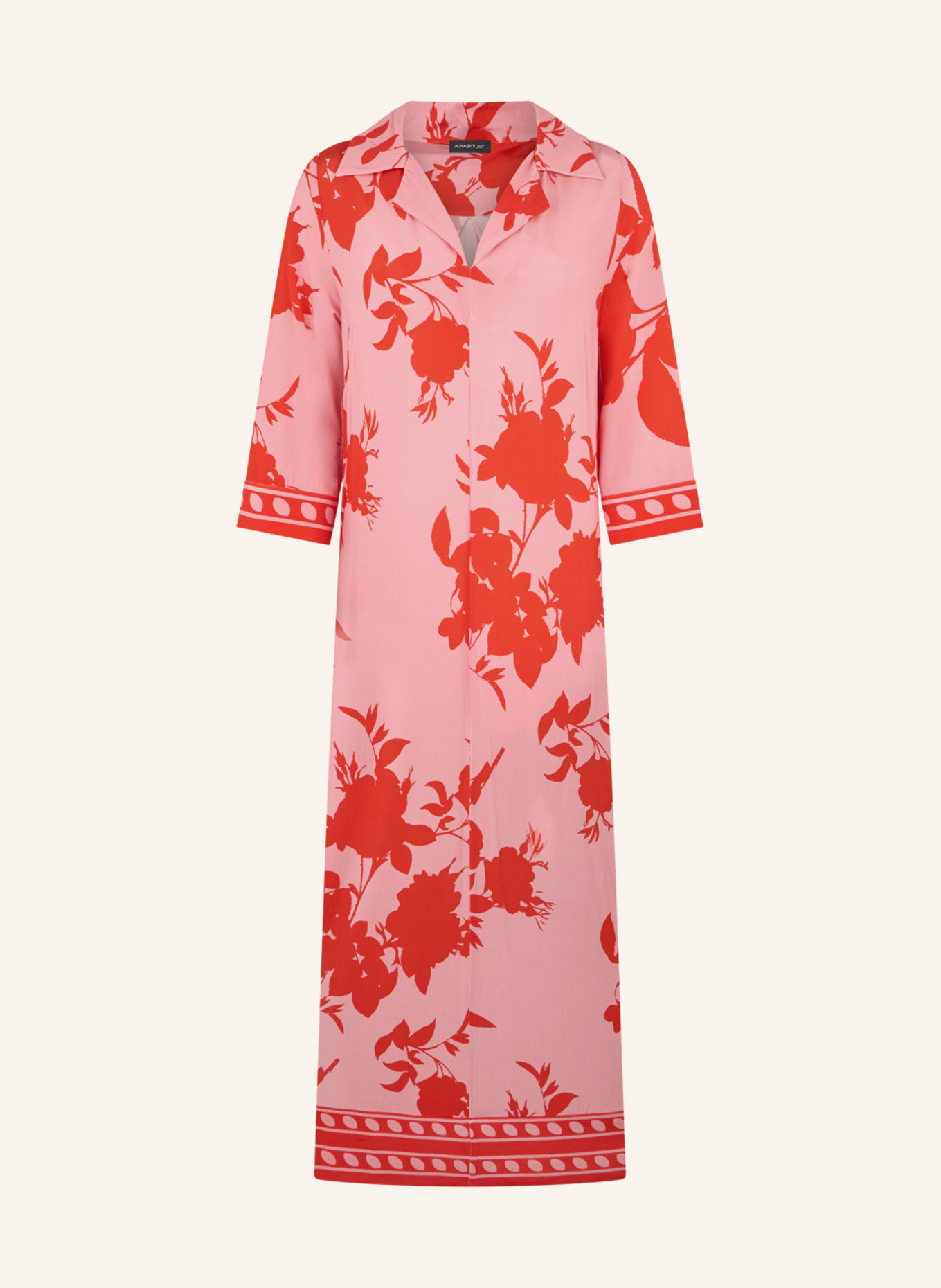 APART Langes Jerseykleid: PINK/ ORANGE