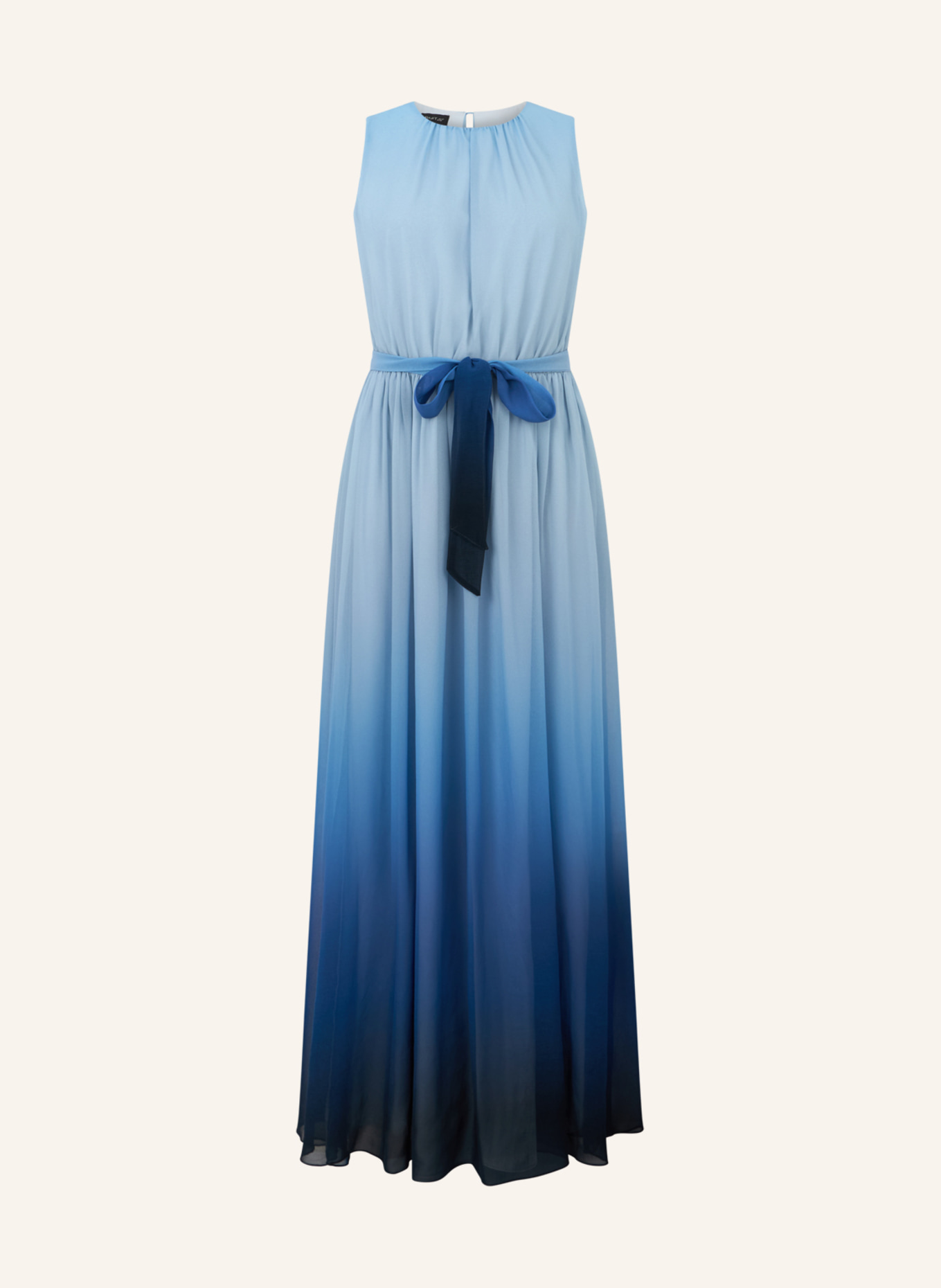 APART Chiffonkleid: HELLBLAU/ HELLGRÜN/ WEISS