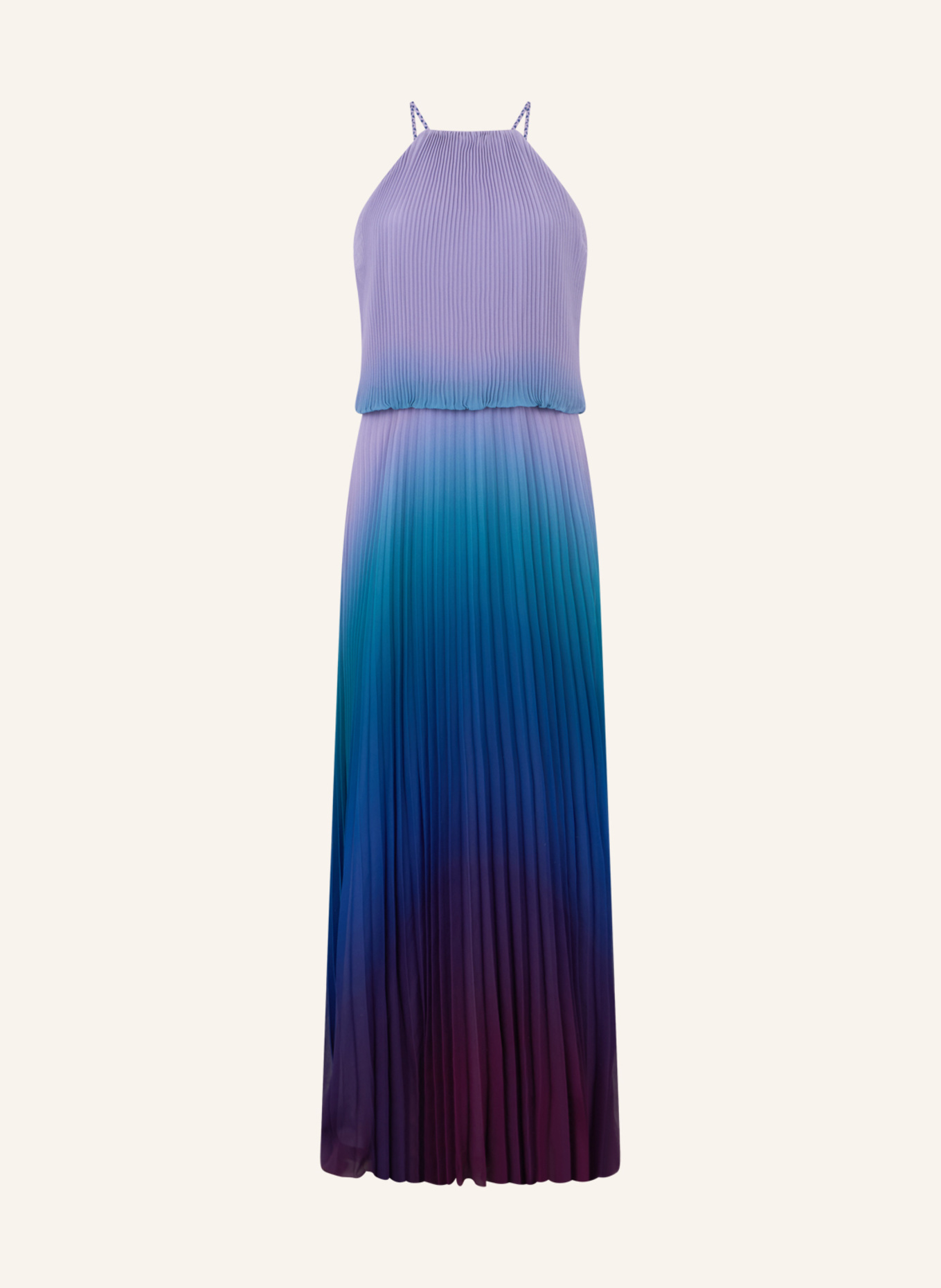 APART Langes Chiffonkleid: LILA/ DUNKELBLAU/ HELLBLAU