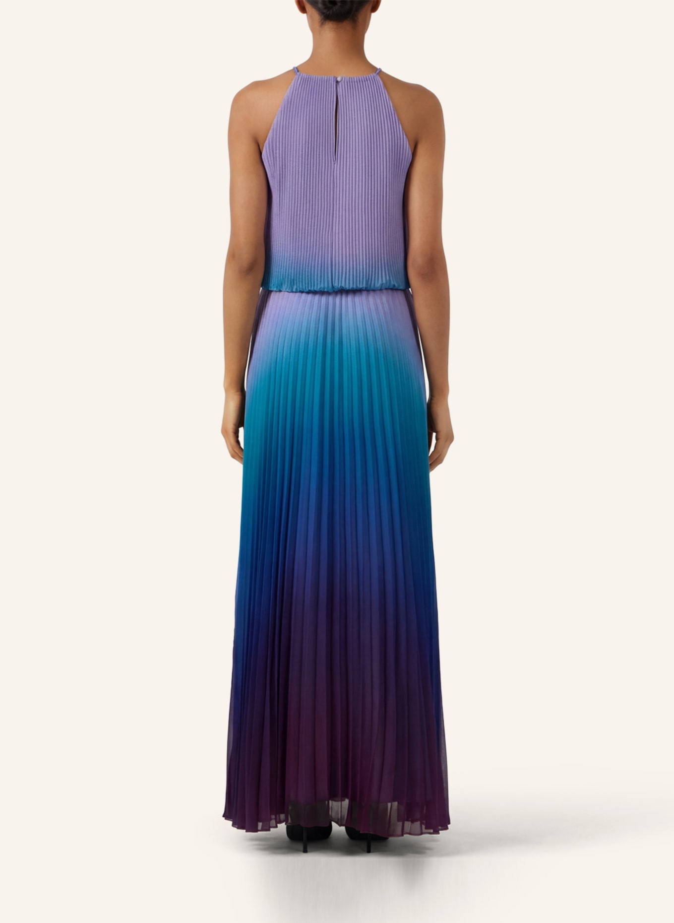 APART Langes Chiffonkleid: LILA/ DUNKELBLAU/ HELLBLAU