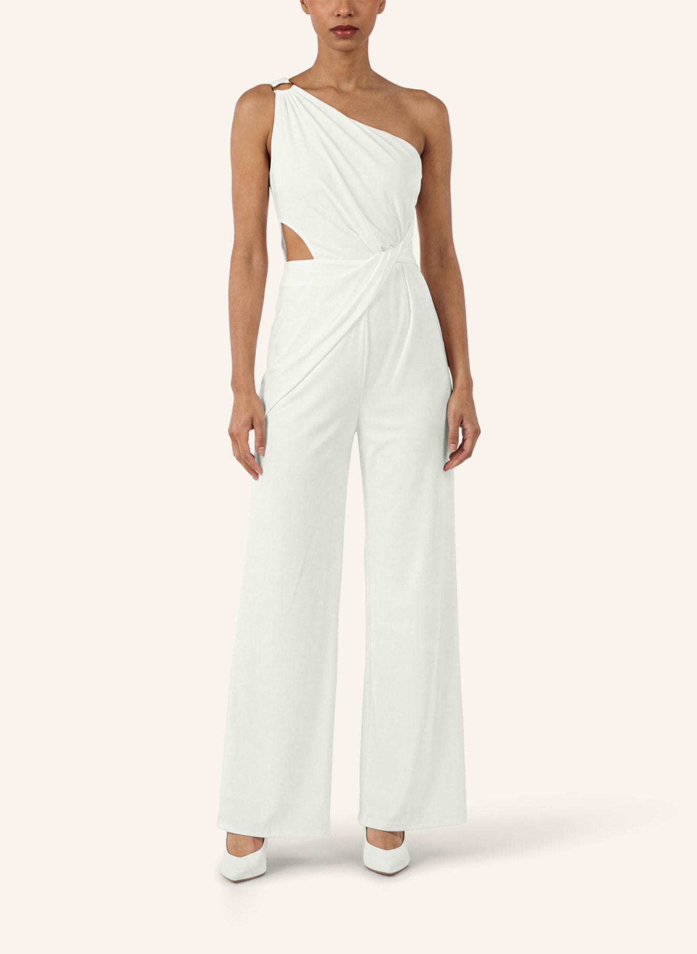 APART One-Shoulder Jerseyoverall: CREME