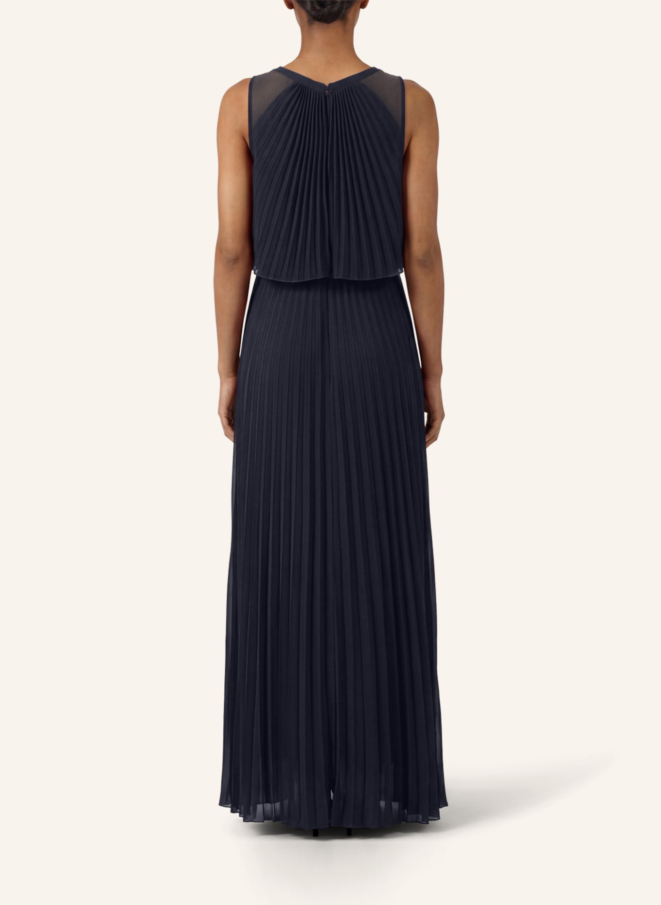 APART Langes Chiffonkleid: DUNKELBLAU