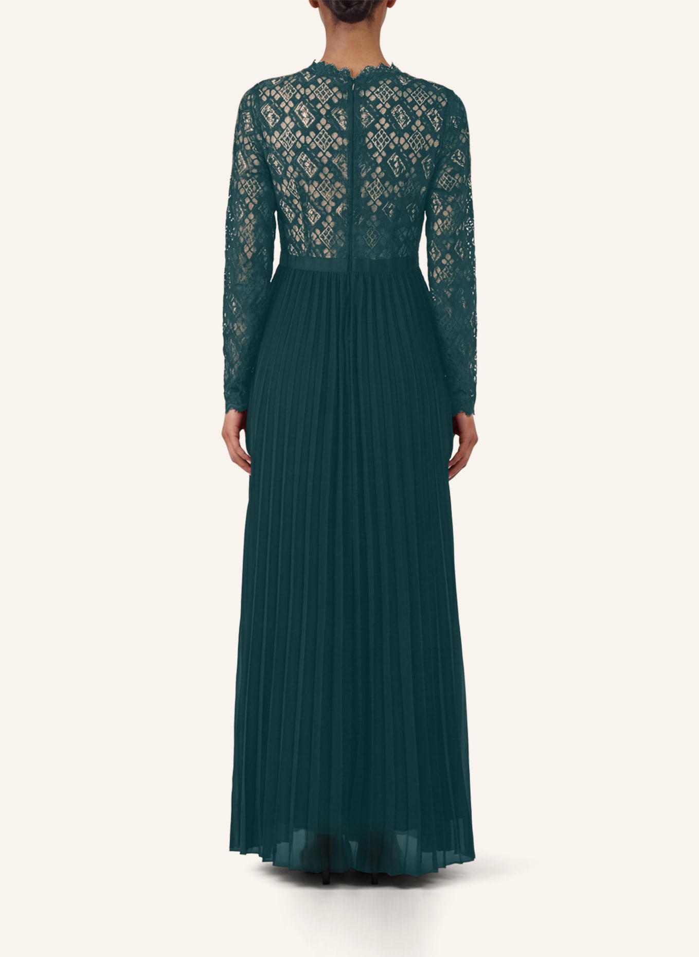 APART Abendkleid: GRÜN/ NUDE