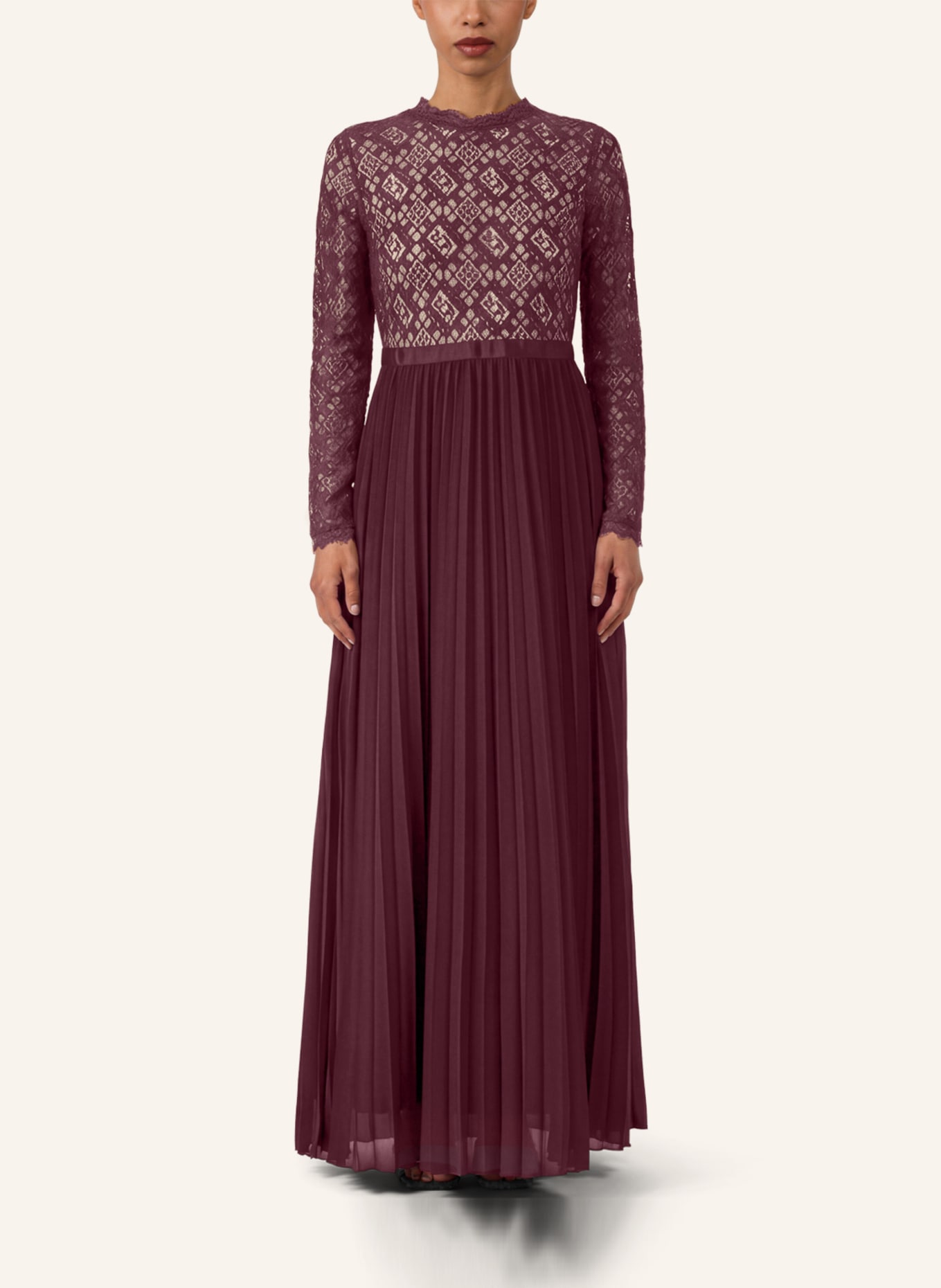 APART Abendkleid: ROT/ NUDE