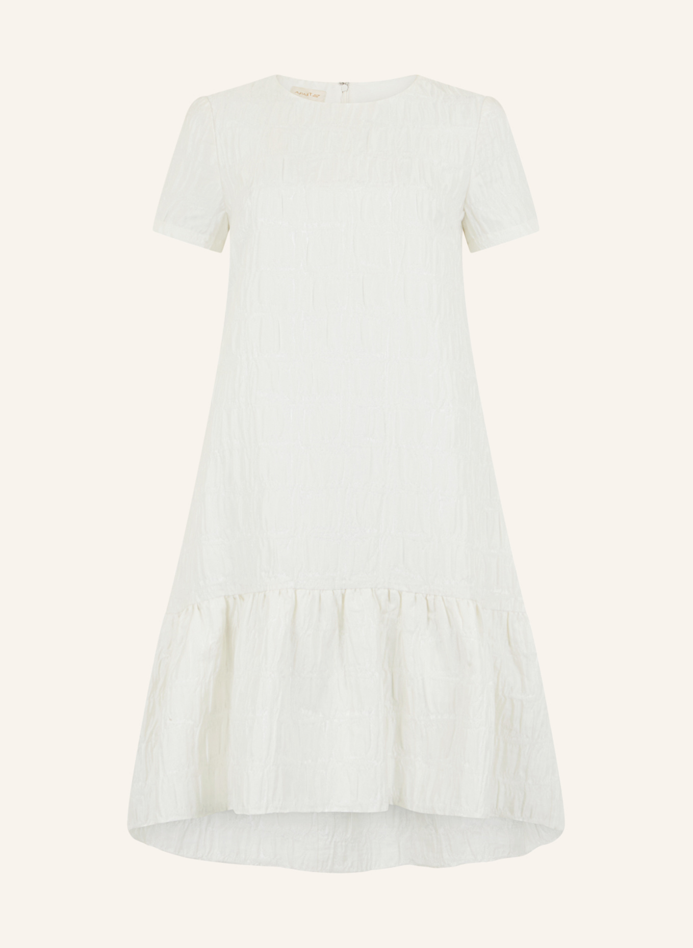 APART Kurzes Cloqué Kleid: CREME