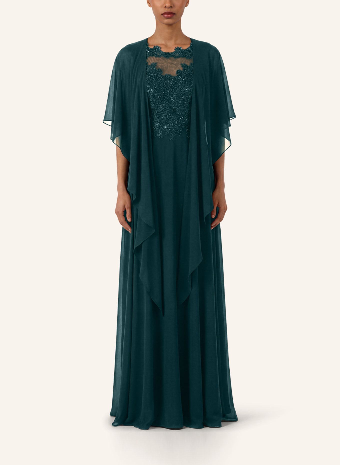 APART Chiffonstola: DUNKELGRÜN