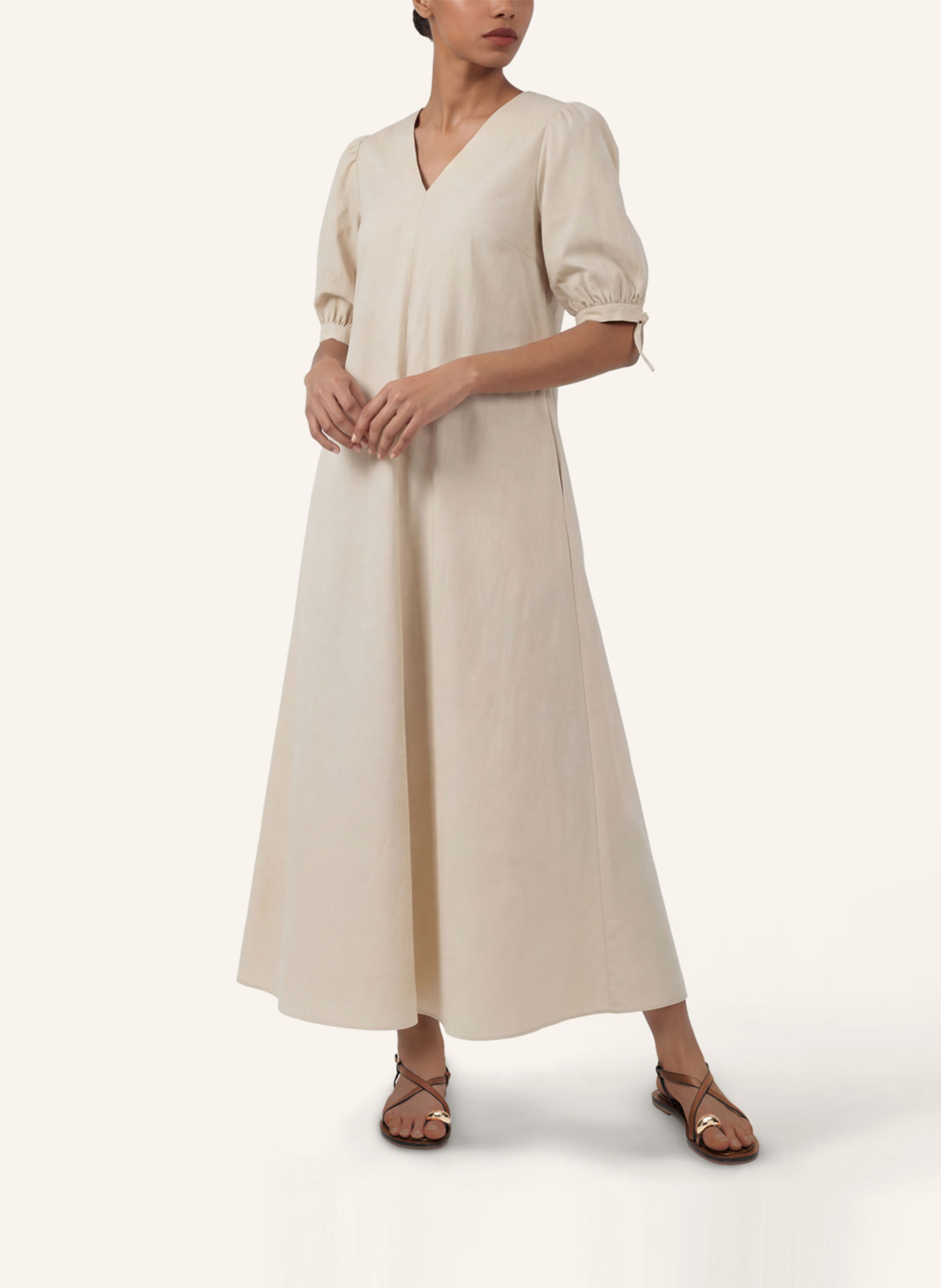 APART Langes Kleid: BEIGE