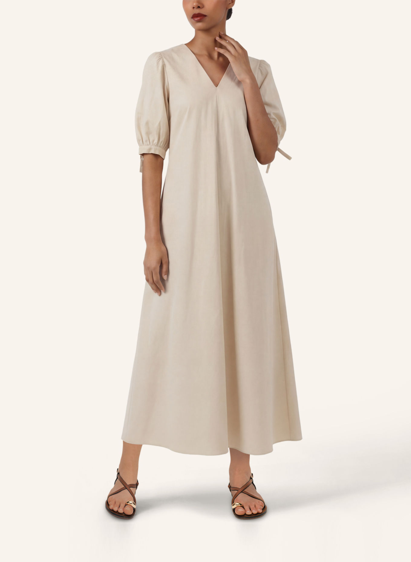 APART Langes Kleid: BEIGE