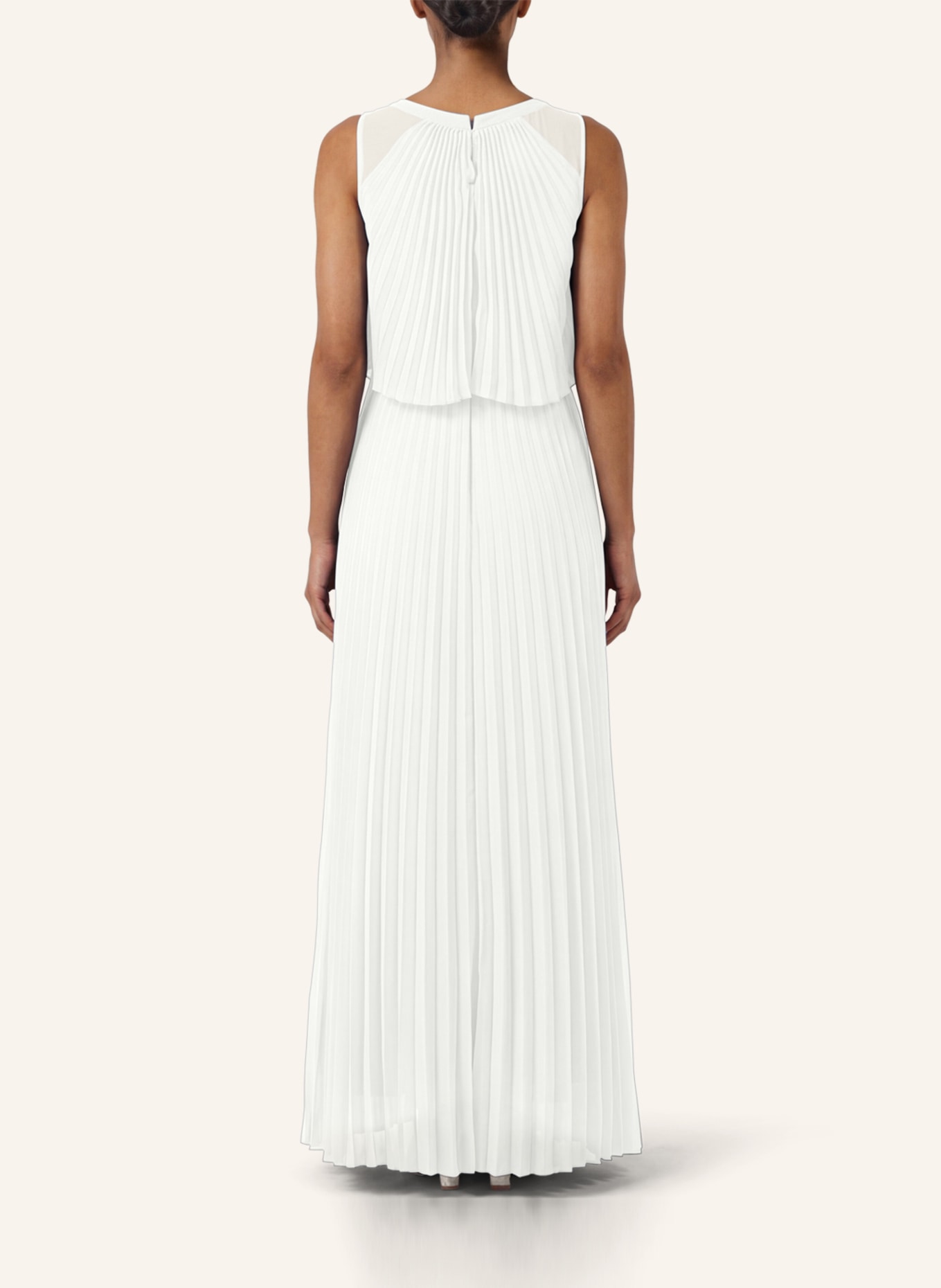 APART Langes Chiffonkleid: CREME