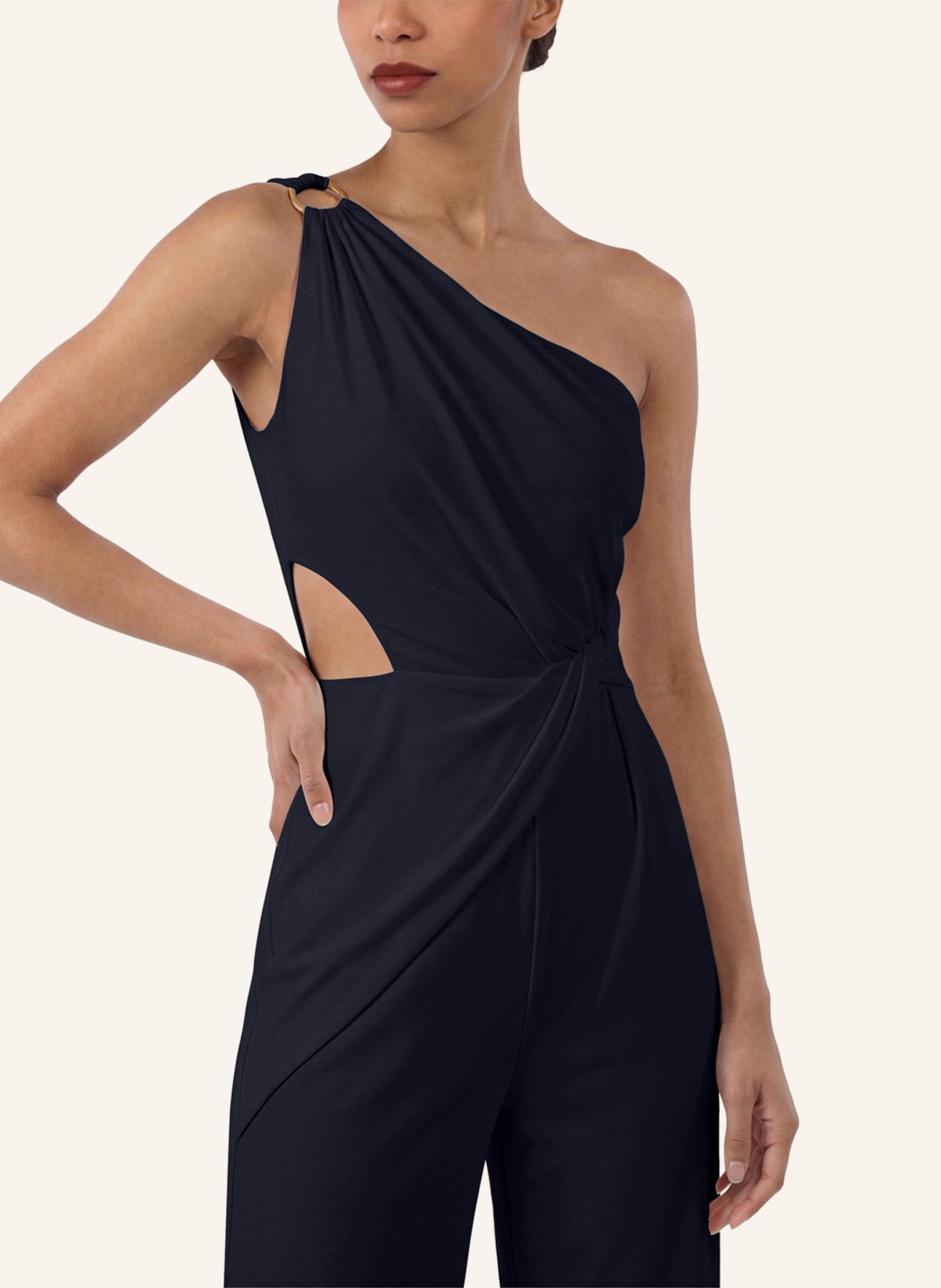 APART One-Shoulder Jerseyoverall: DUNKELBLAU