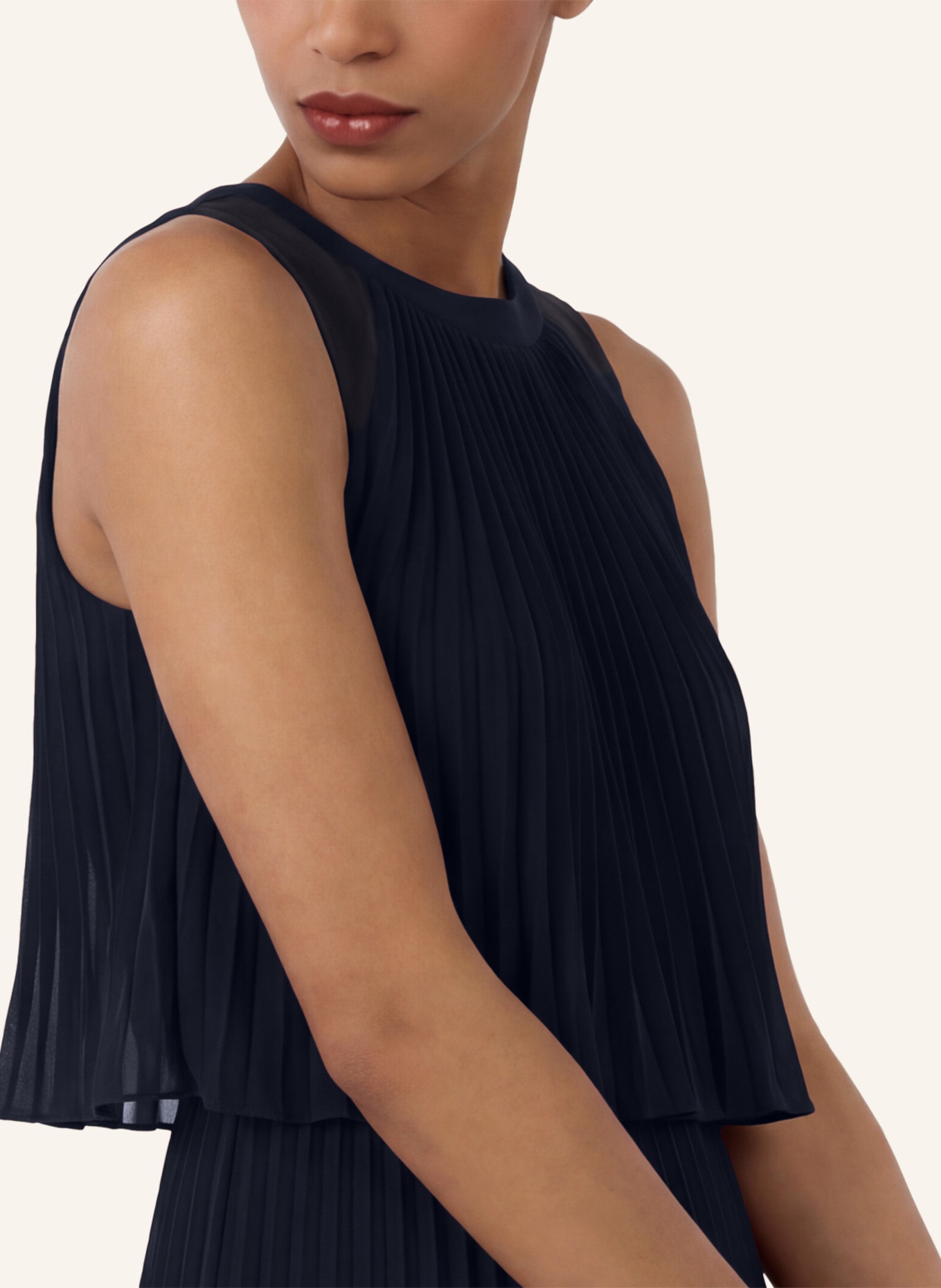 APART Chiffonkleid: DUNKELBLAU