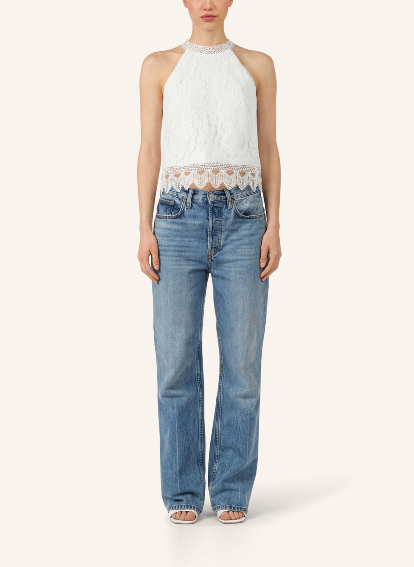 APART Spitzentop: CREME