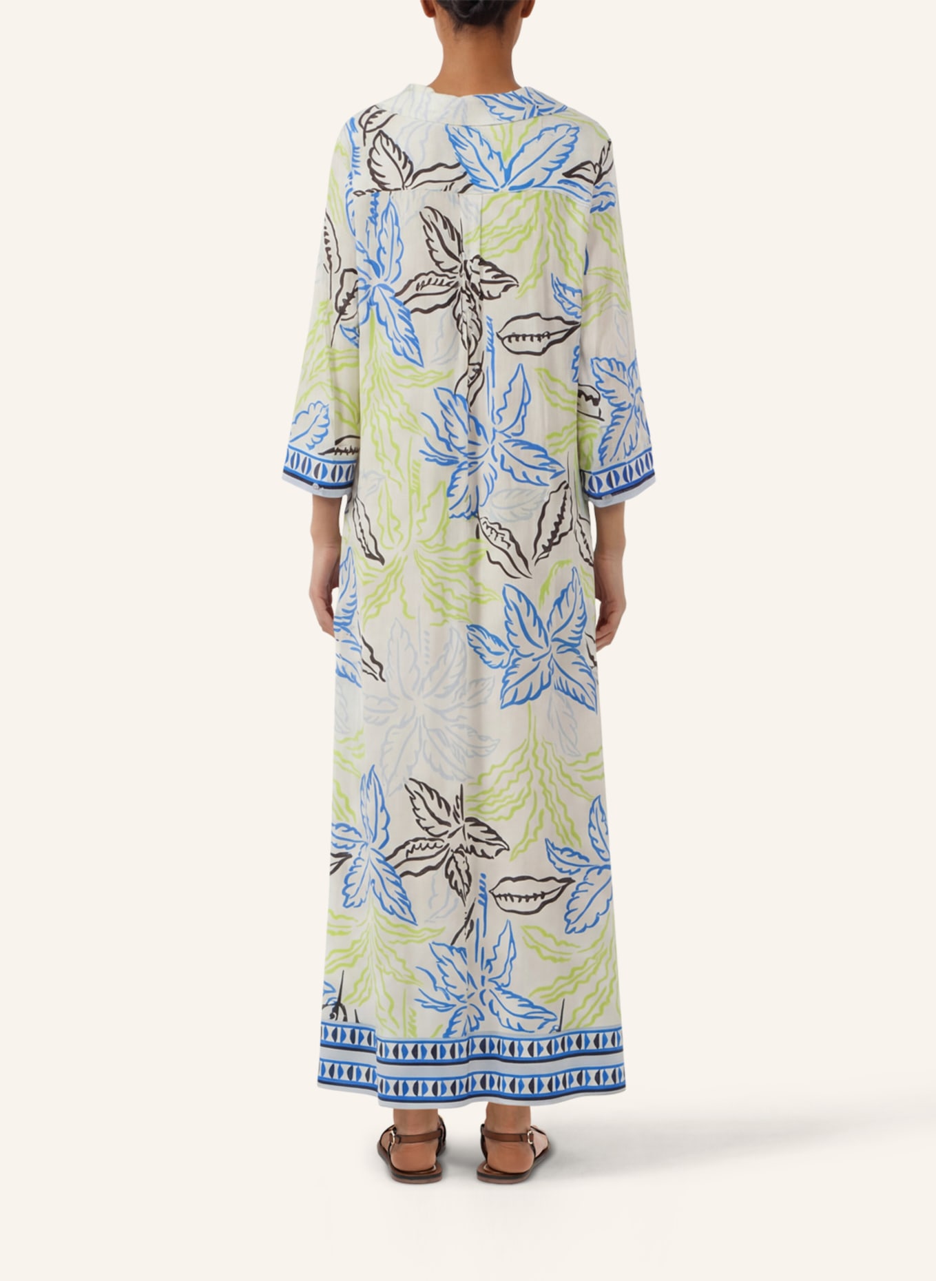 APART Langes Jerseykleid: CREME/ NUDE