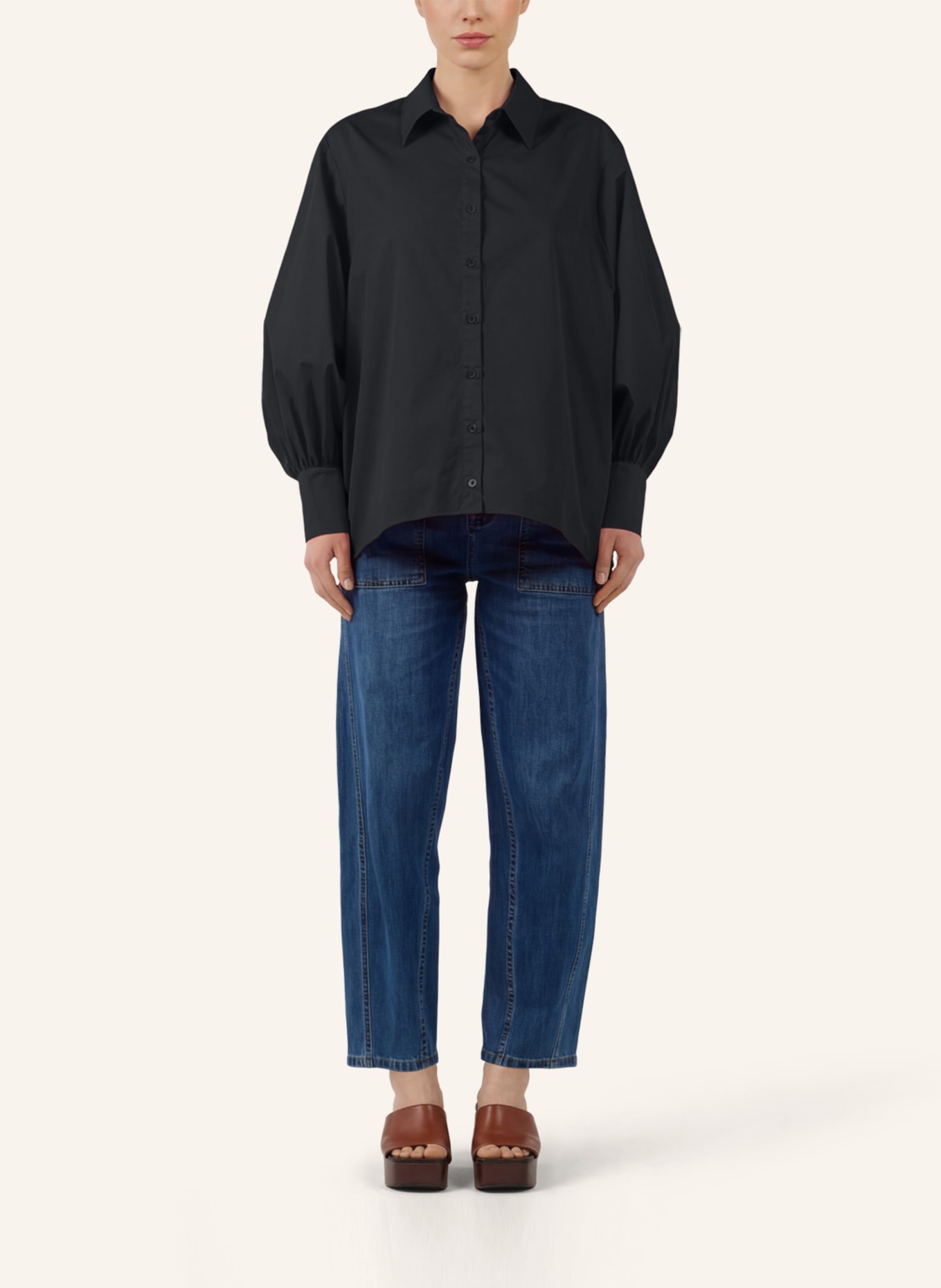 APART Oversize Bluse: SCHWARZ