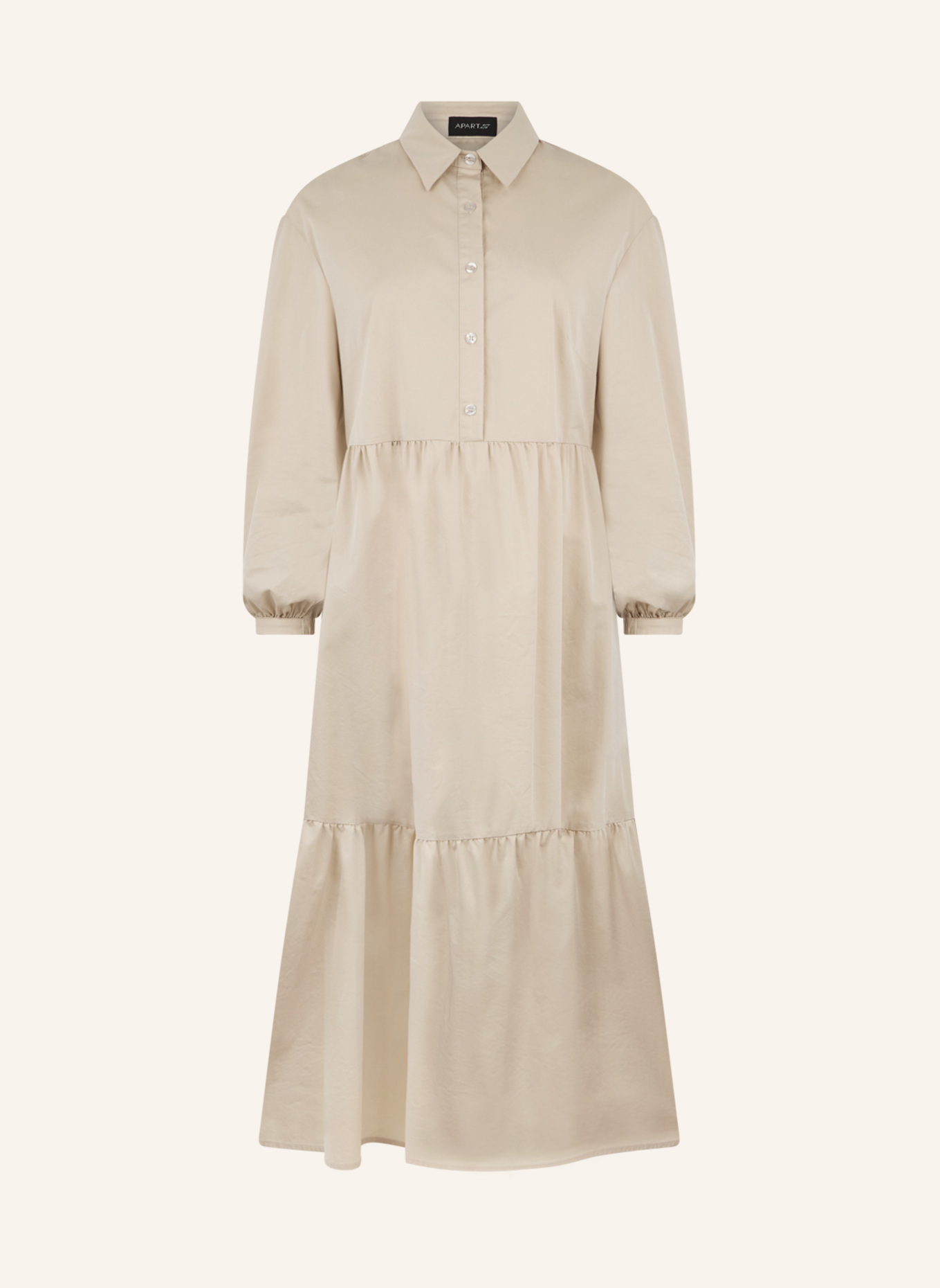APART Midi Kleid: BEIGE